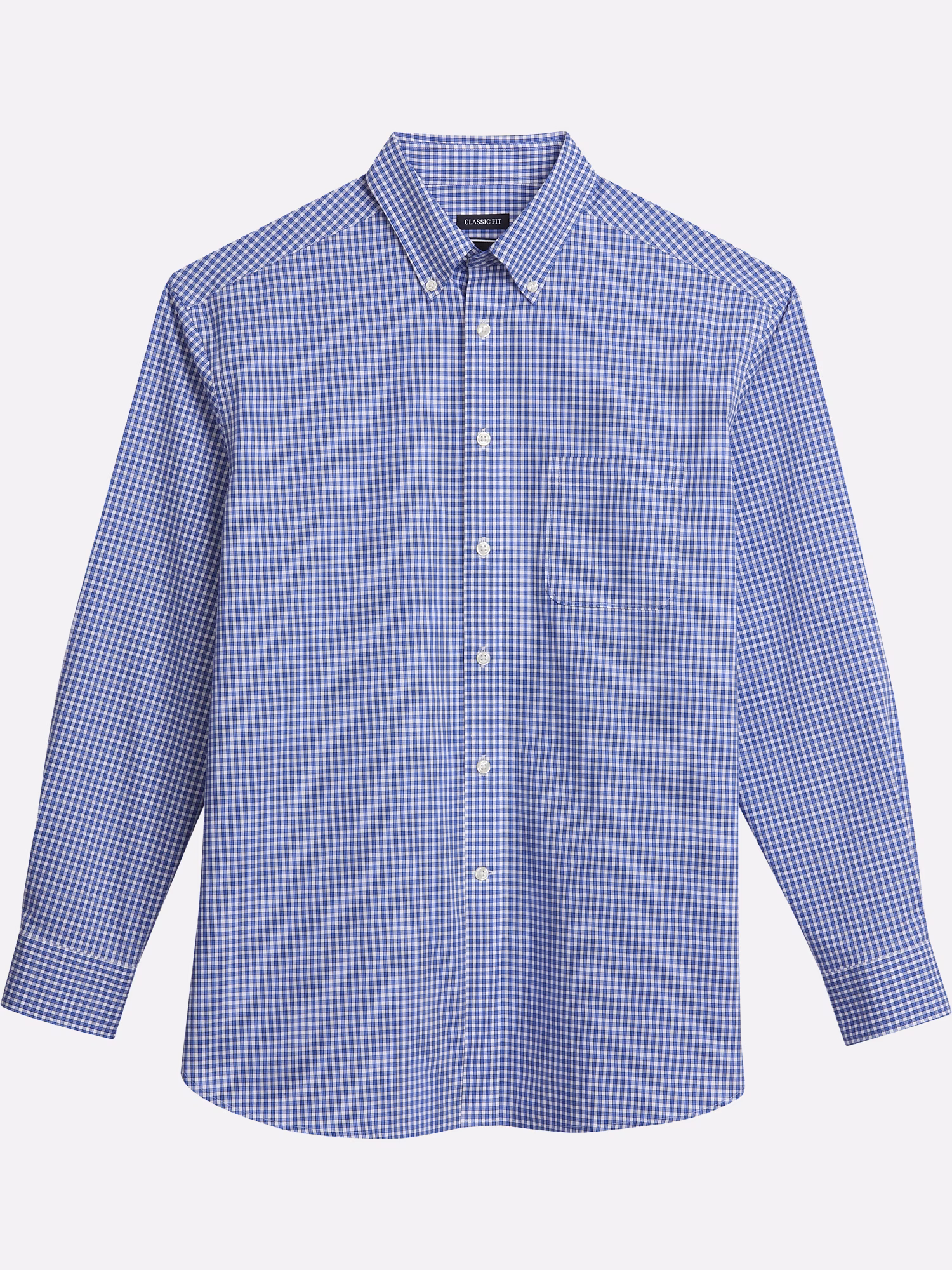 Wilke Rodriguez Slim Fit Spread Collar Check Dress Shirt Blue