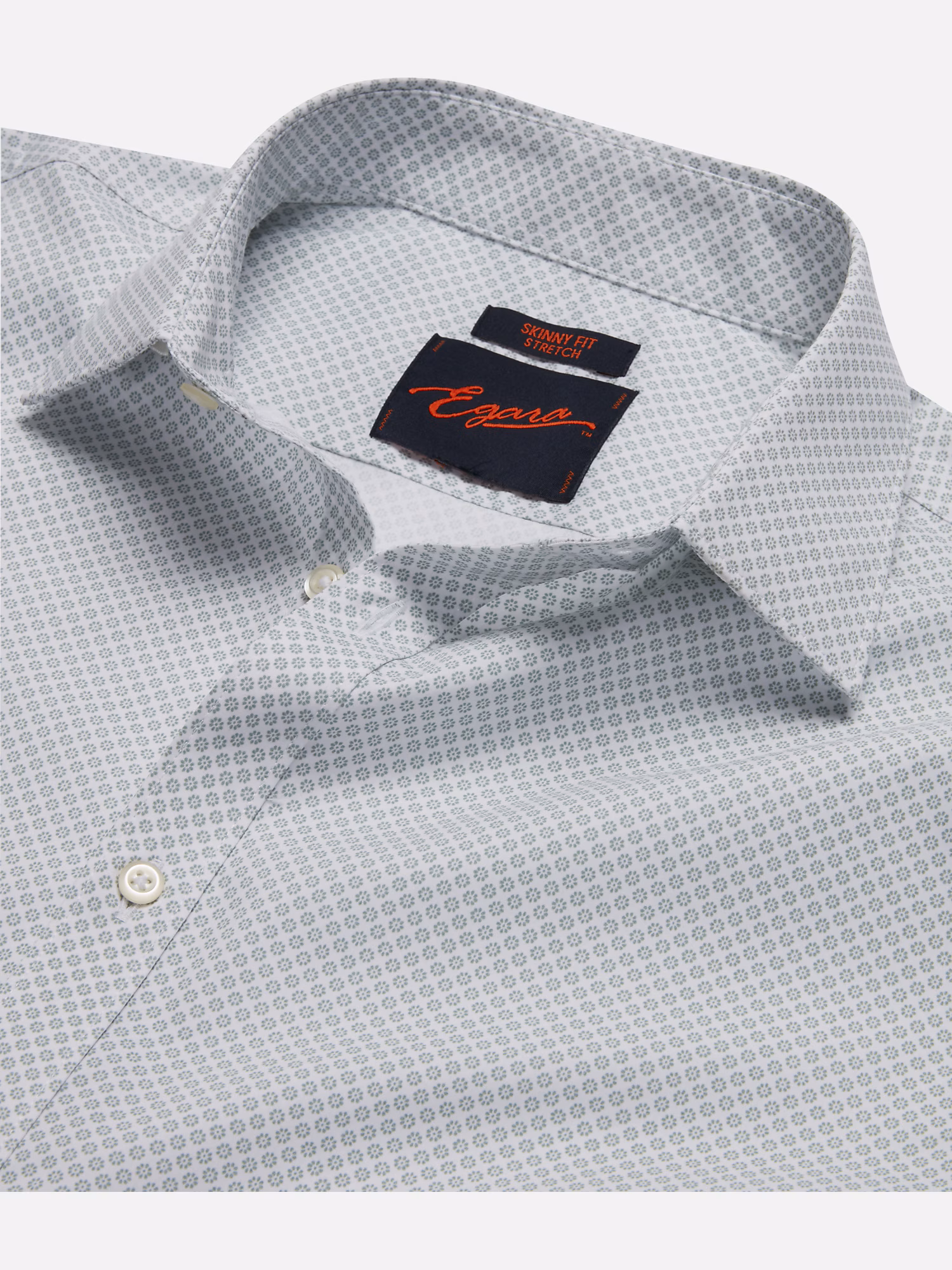 Joseph Abboud Modern Fit Luxe Cotton Crew Neck Tee Lt Green Check