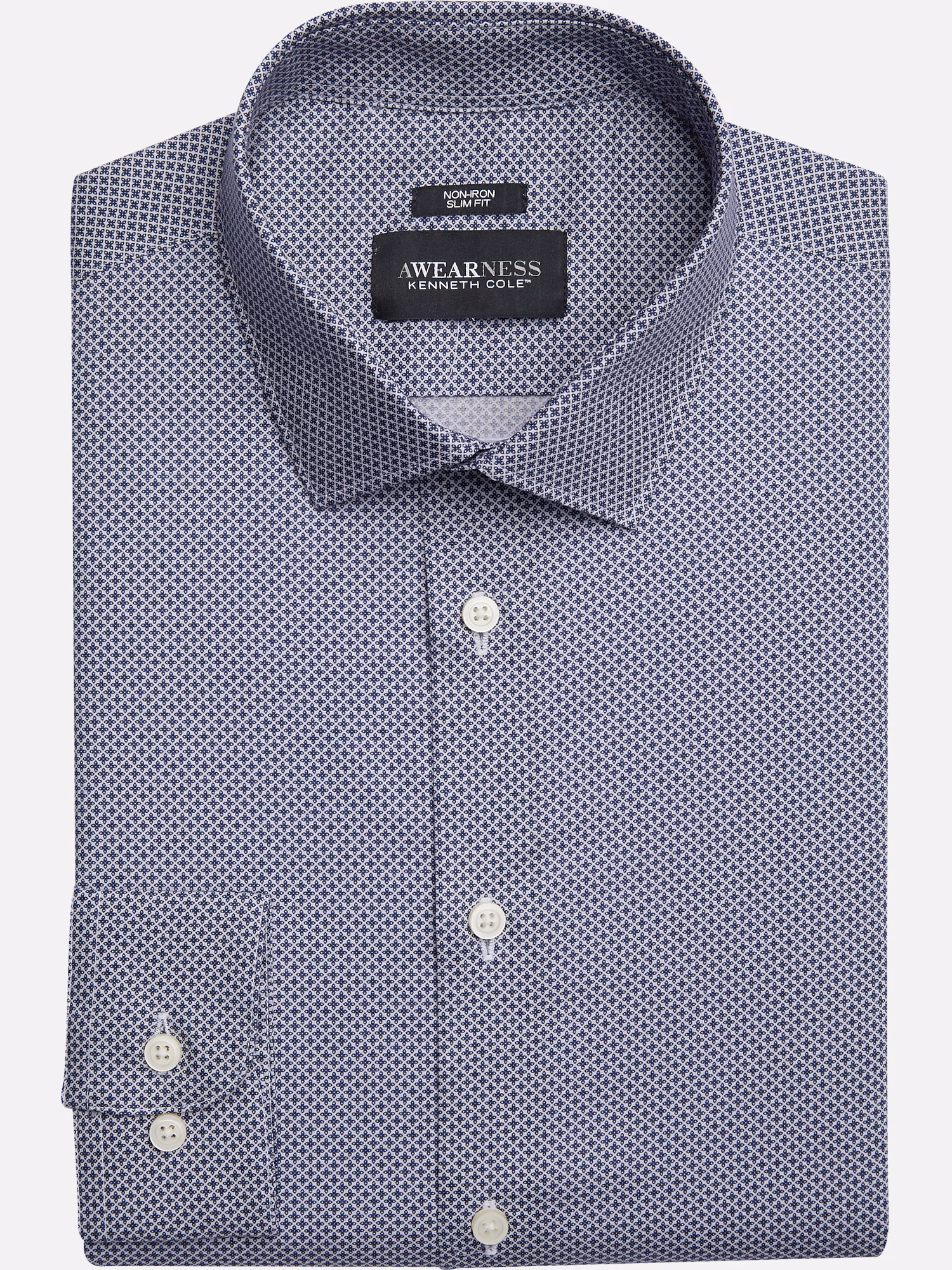 Pronto Uomo Modern Fit Windowpane Plaid Navy Fancy