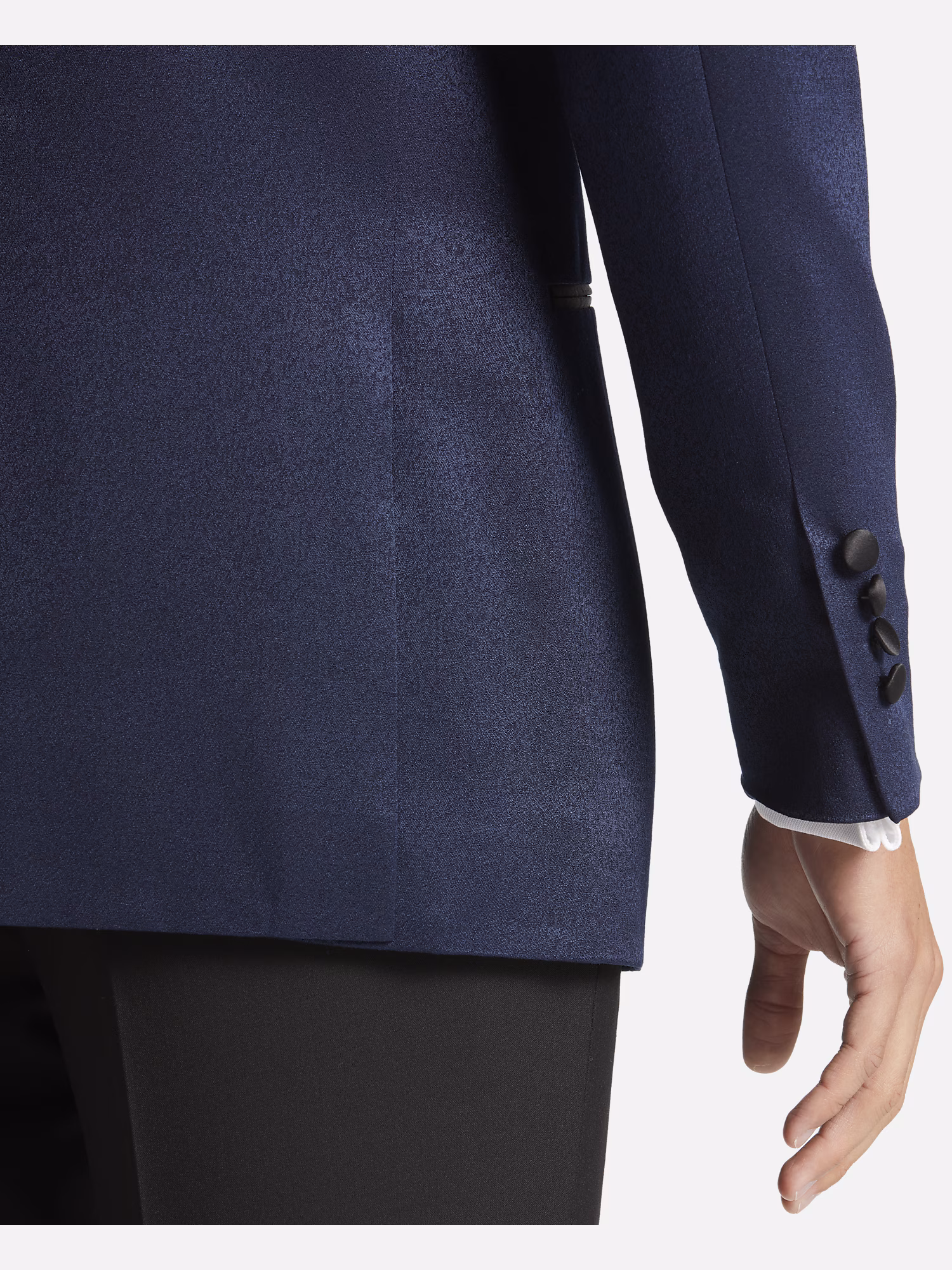 Egara Skinny Fit Suit Separates Pants Navy Jacquard