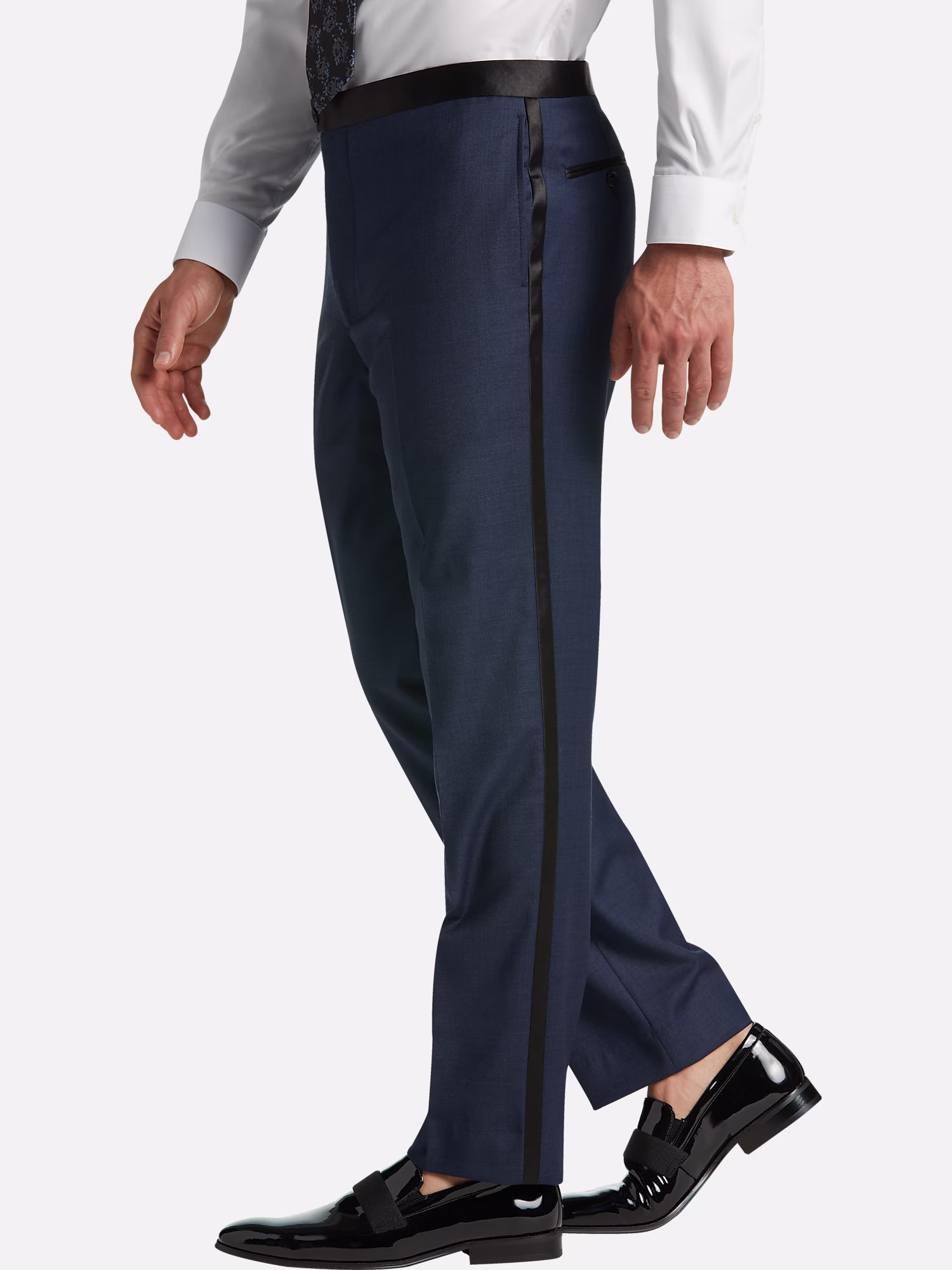 Joseph Abboud Classic Fit Spread Collar Dress Shirt Navy Formal