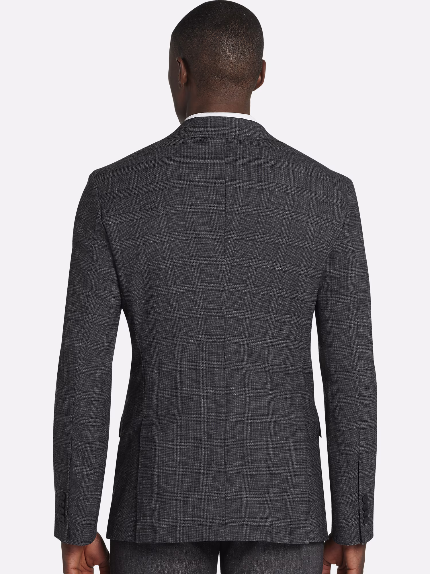 Joseph Abboud Descending Dot Socks Dk Grey Plaid