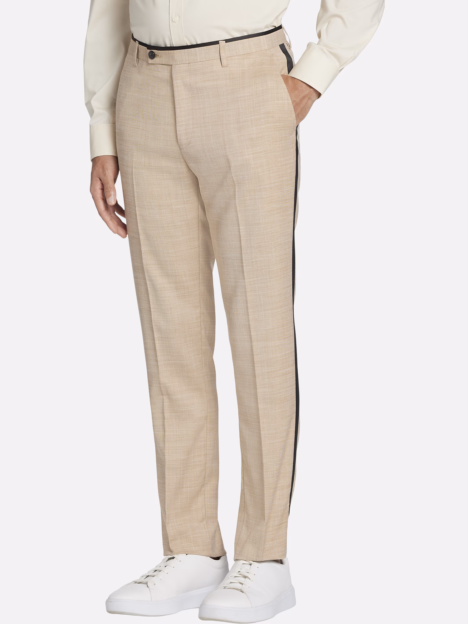Paisley &Amp; Gray Slim Fit Herringbone Suit Separates Pants Camel Shark