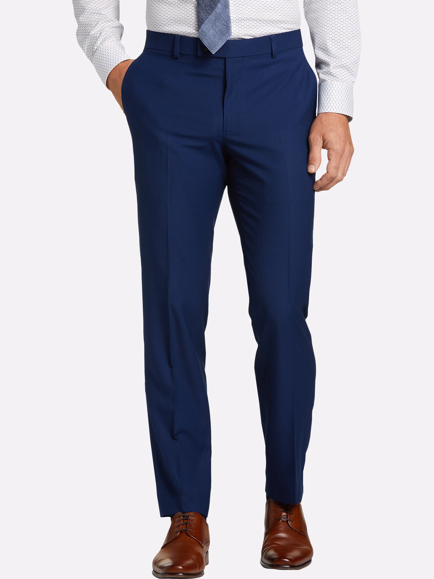 Joseph Abboud Modern Fit Luxe Cotton Polo Blue Solid