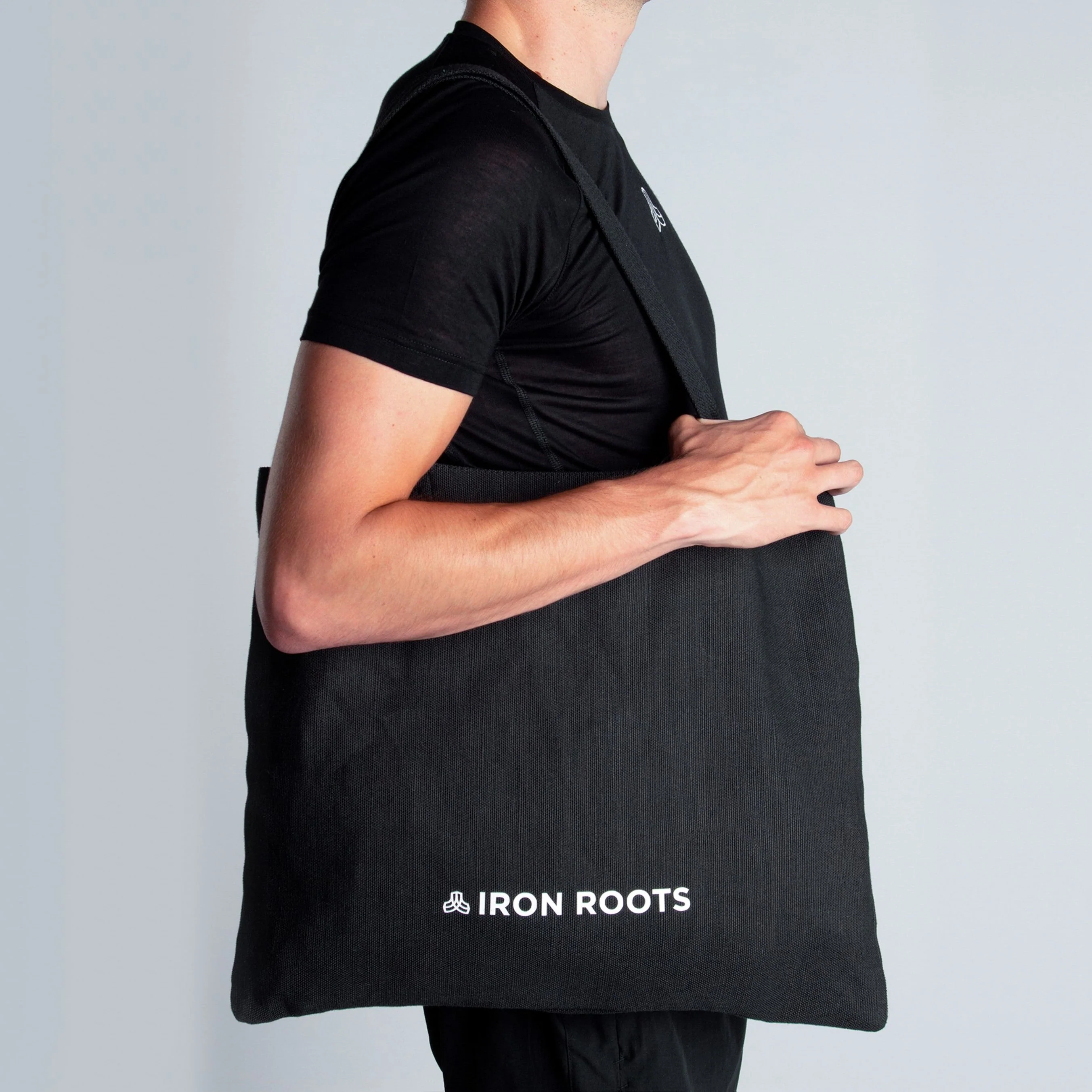 Iron Roots Heavy Duty Hemp Tote Bag Black