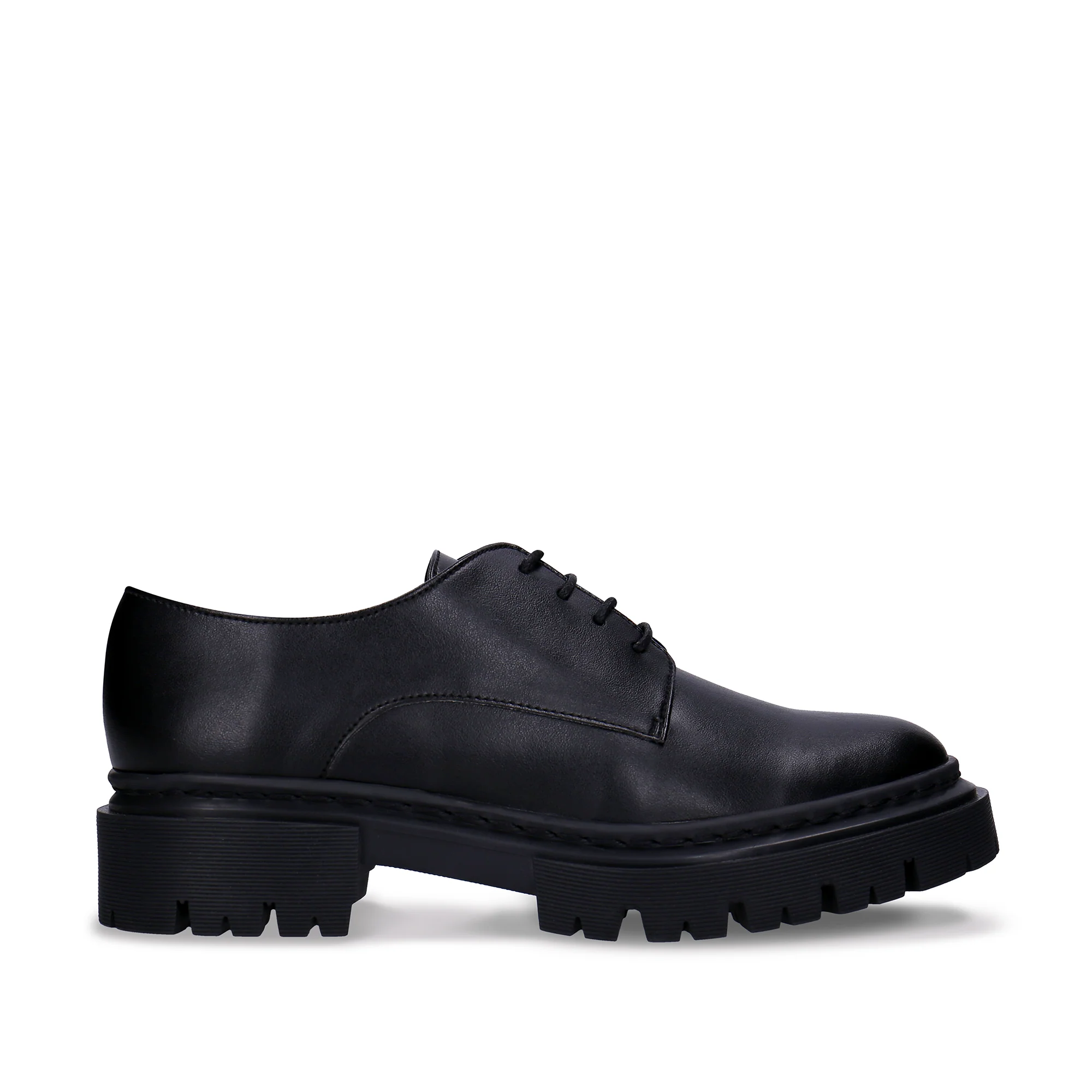 Megan Black Vegan Casual Derby Plain