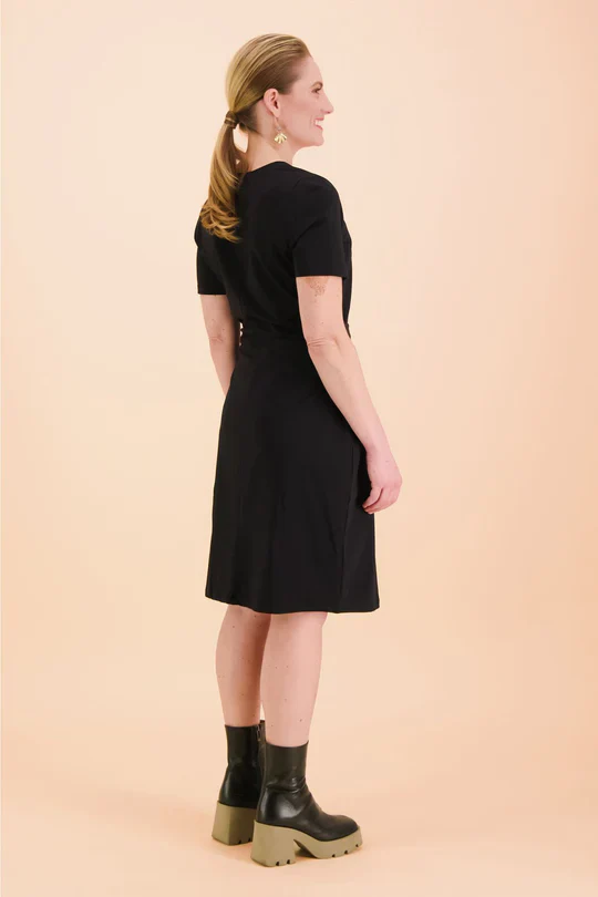 KAIKO T-shirt Dress SS Black