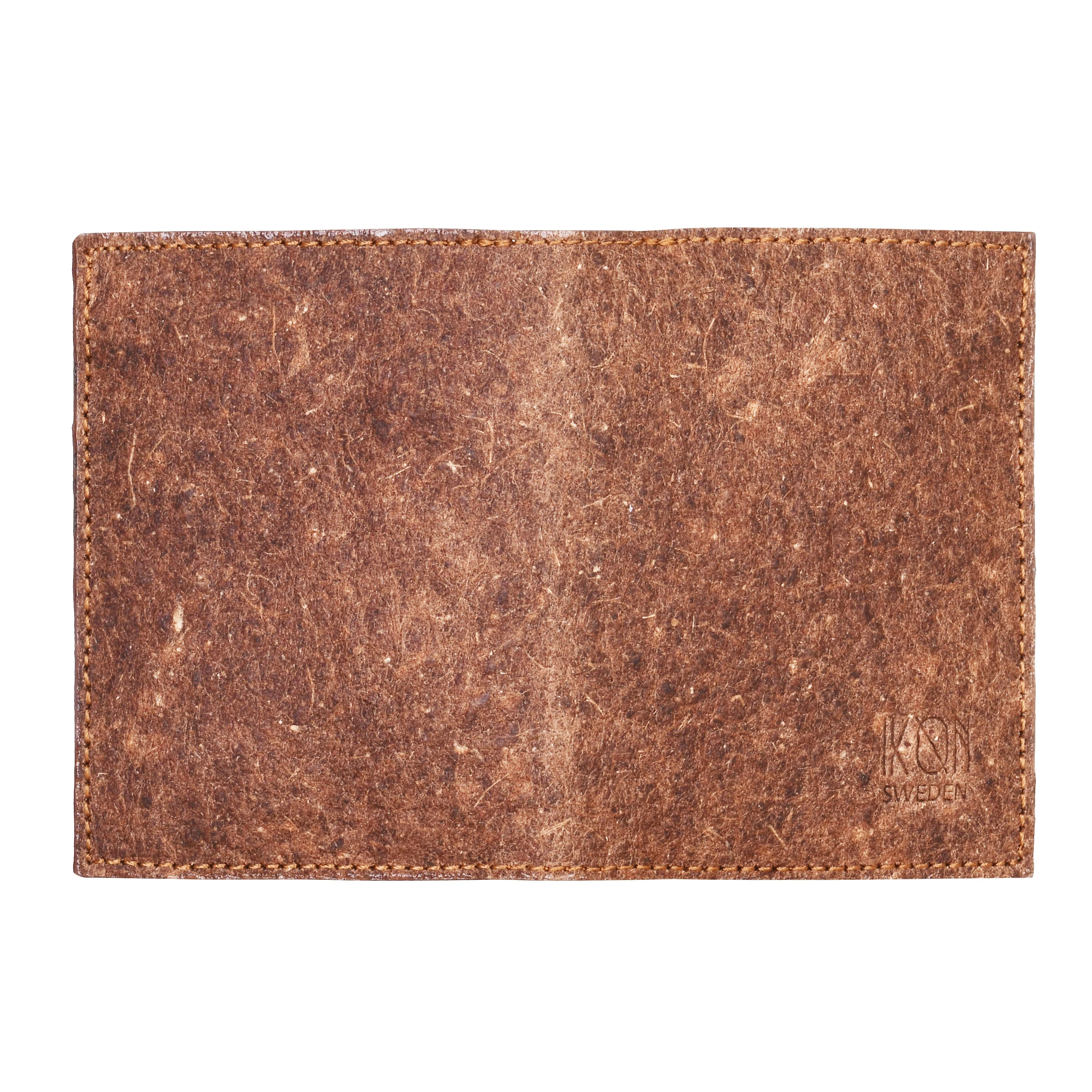 Coconut Leather Wallet Cutch Brown