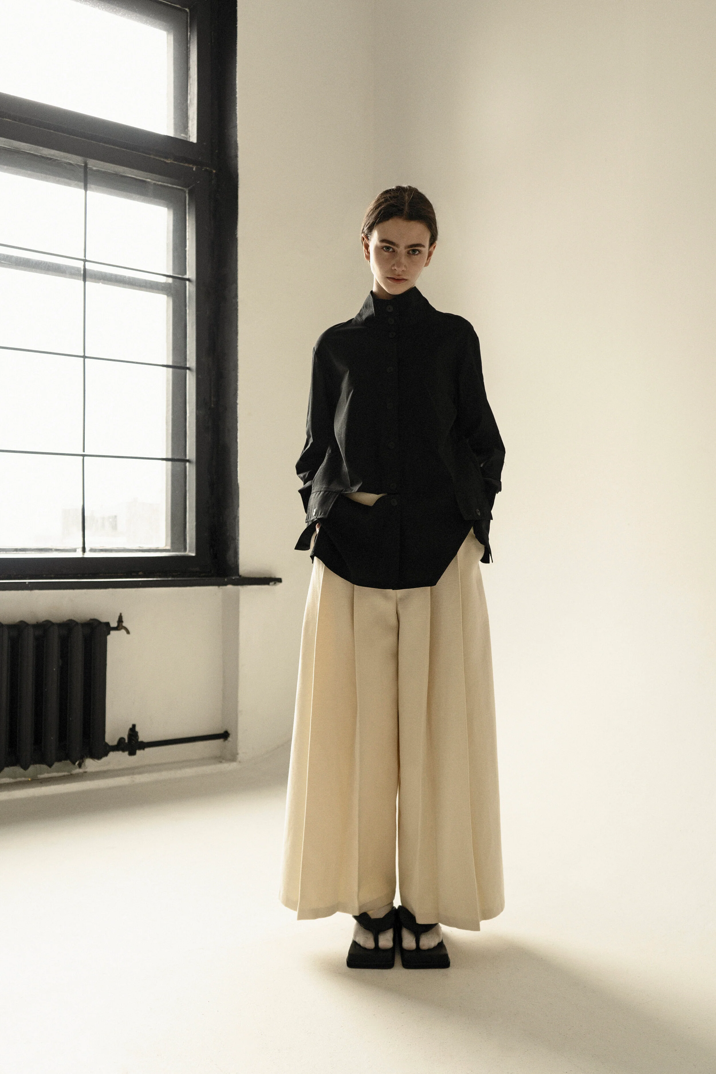 Black Deconstructed Shirt