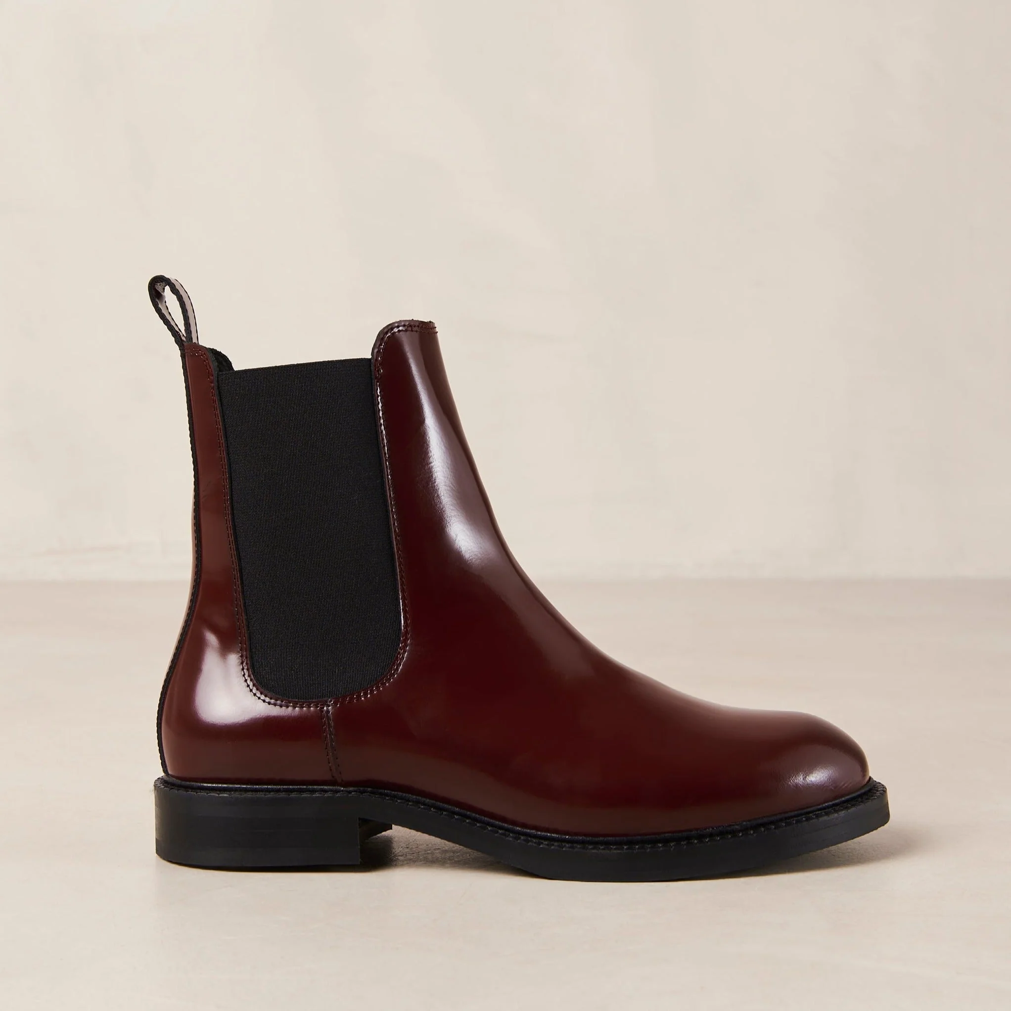 Lanz Leather Ankle Boots Burgundy