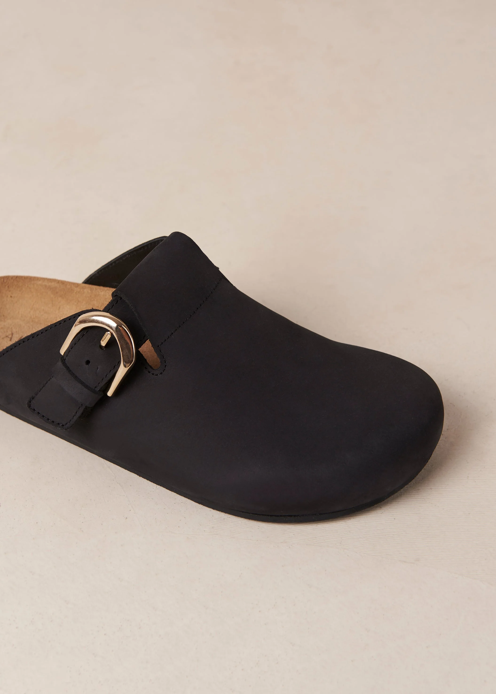 Travis Leather Mules Black