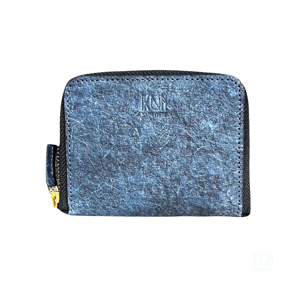 Coconut Leather Zip Wallet Dark Indigo
