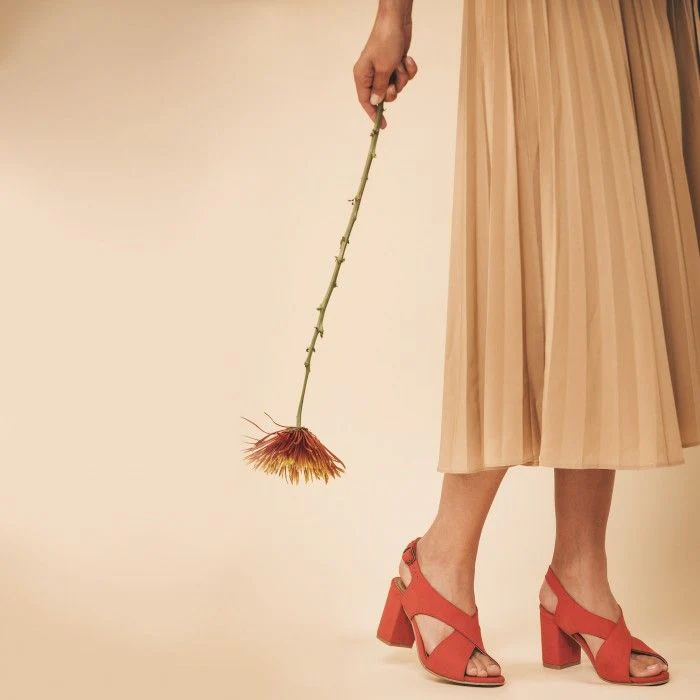 Jasmin Red Vegan Heels