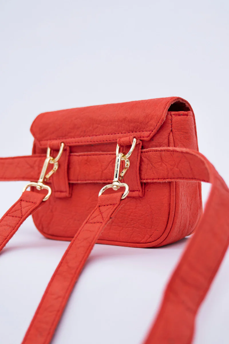 New York JFK Piñatex® Belt Bag Cherry