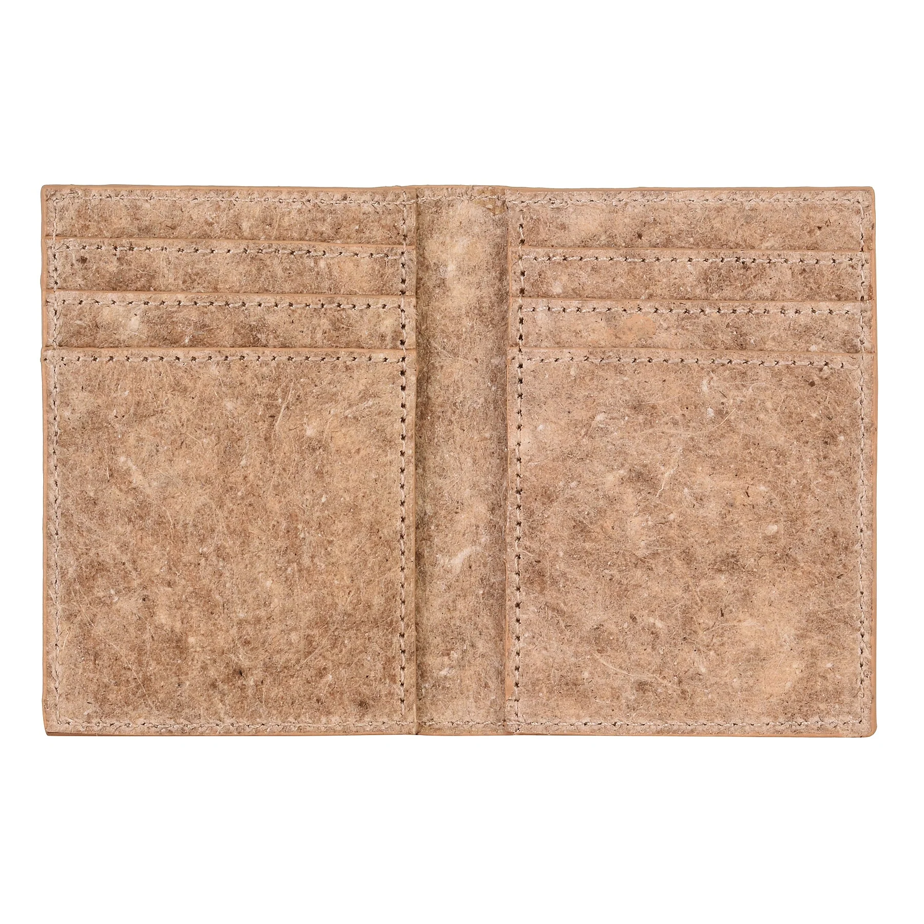 Coconut Leather BiFold Card Holder Beige
