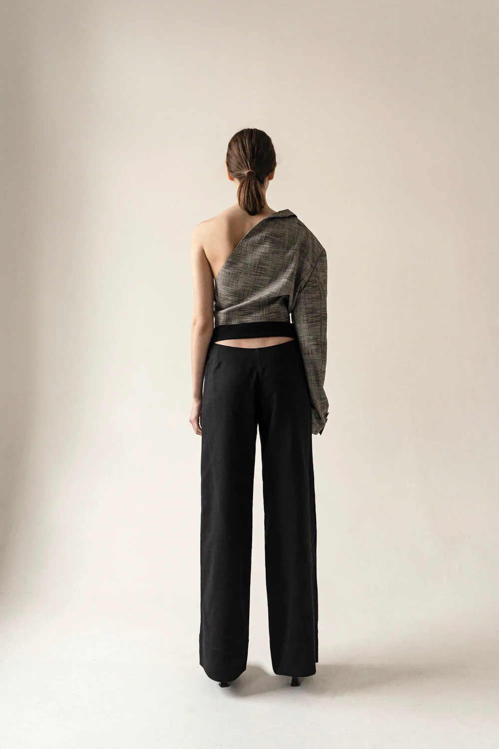 Deconstructed Asymmetric One Shoulder Jacket