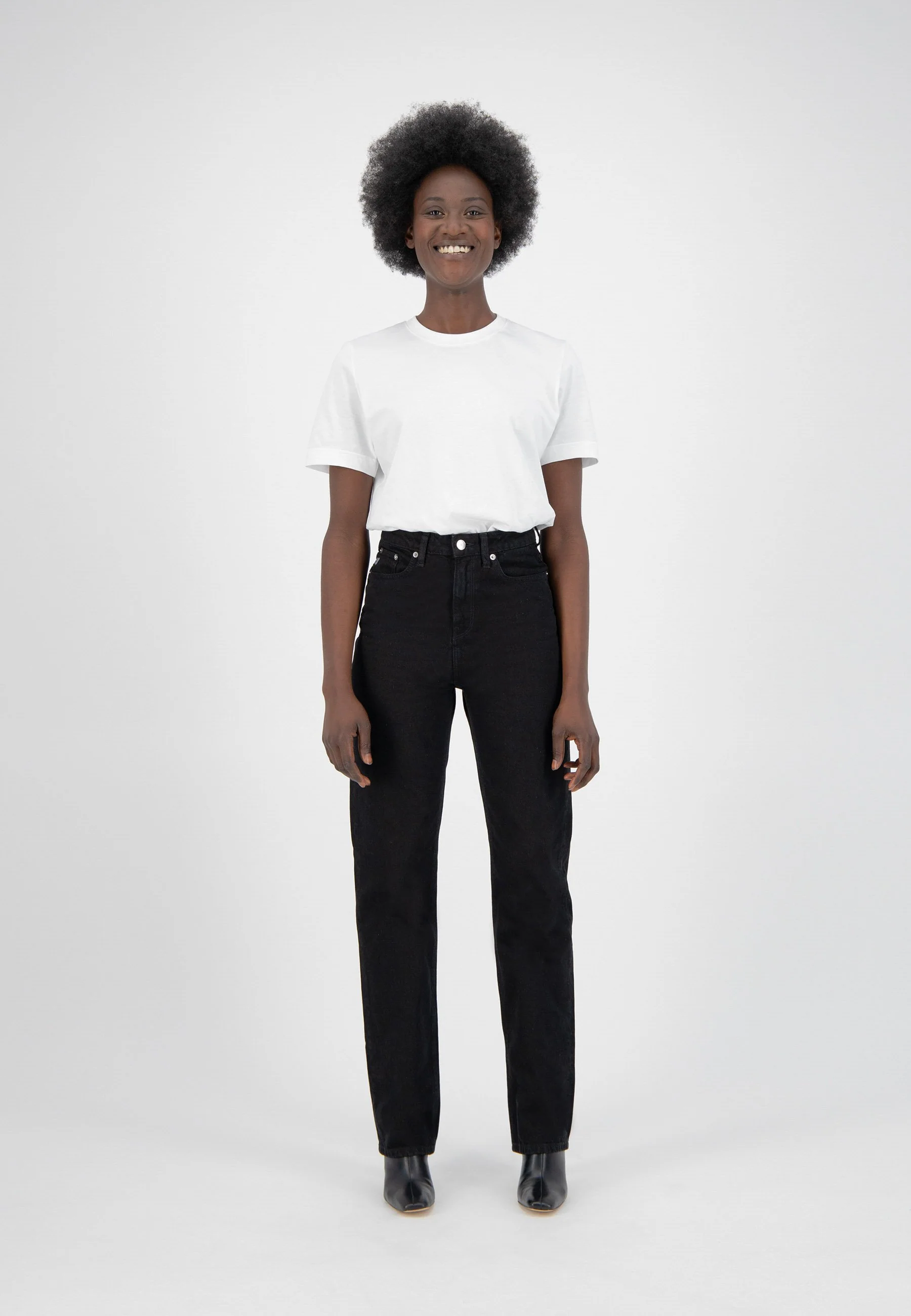 Relax Rose Jeans Dip Black