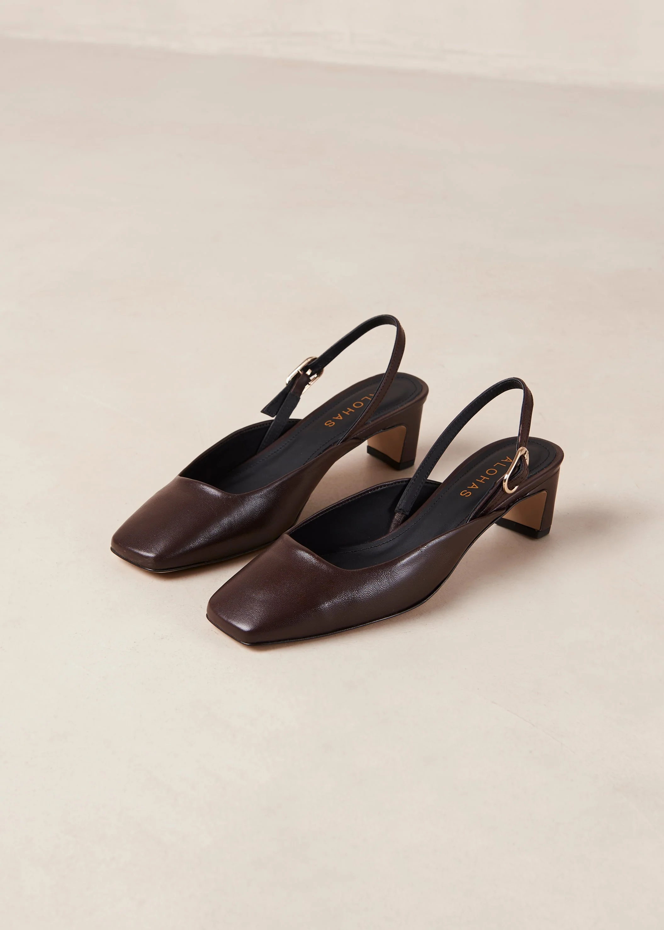 Lindy Leather Pumps Coffee Brown