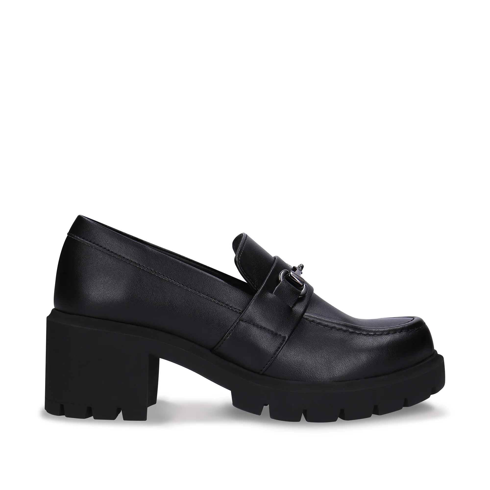 Rais Black Vegan Heel Loafer Moccasin