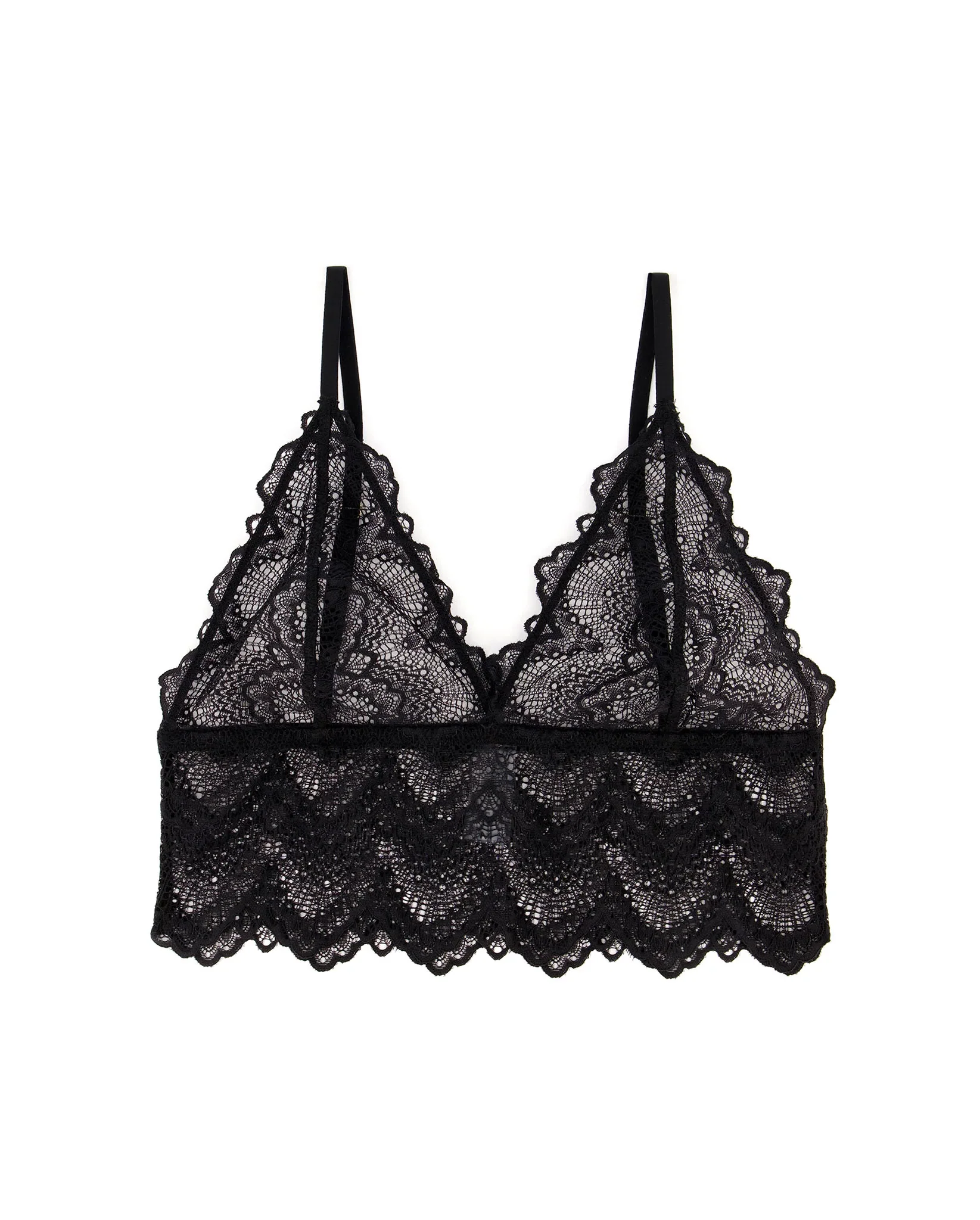 Lace Bralette Top Saboteur Black