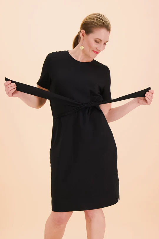 KAIKO T-shirt Dress SS Black