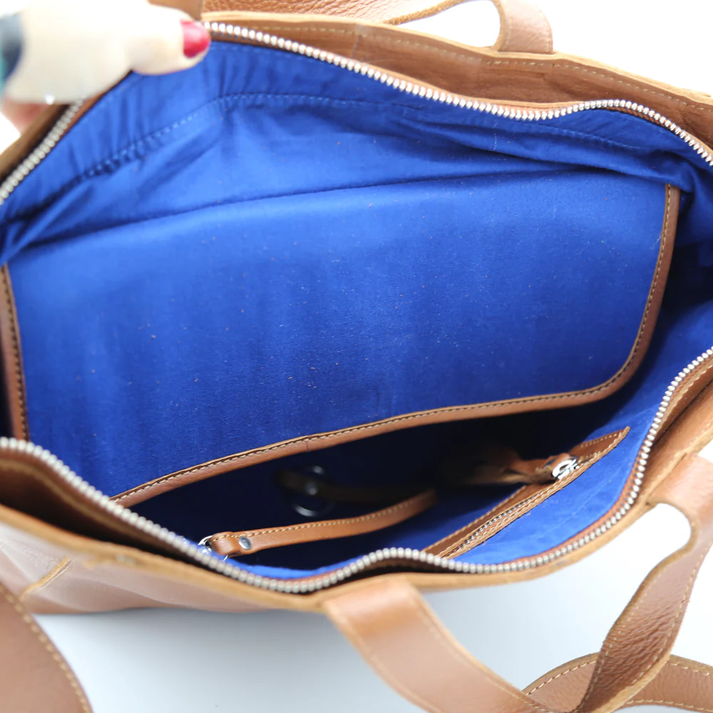 Eevi Soft Large Work Tote Cognac