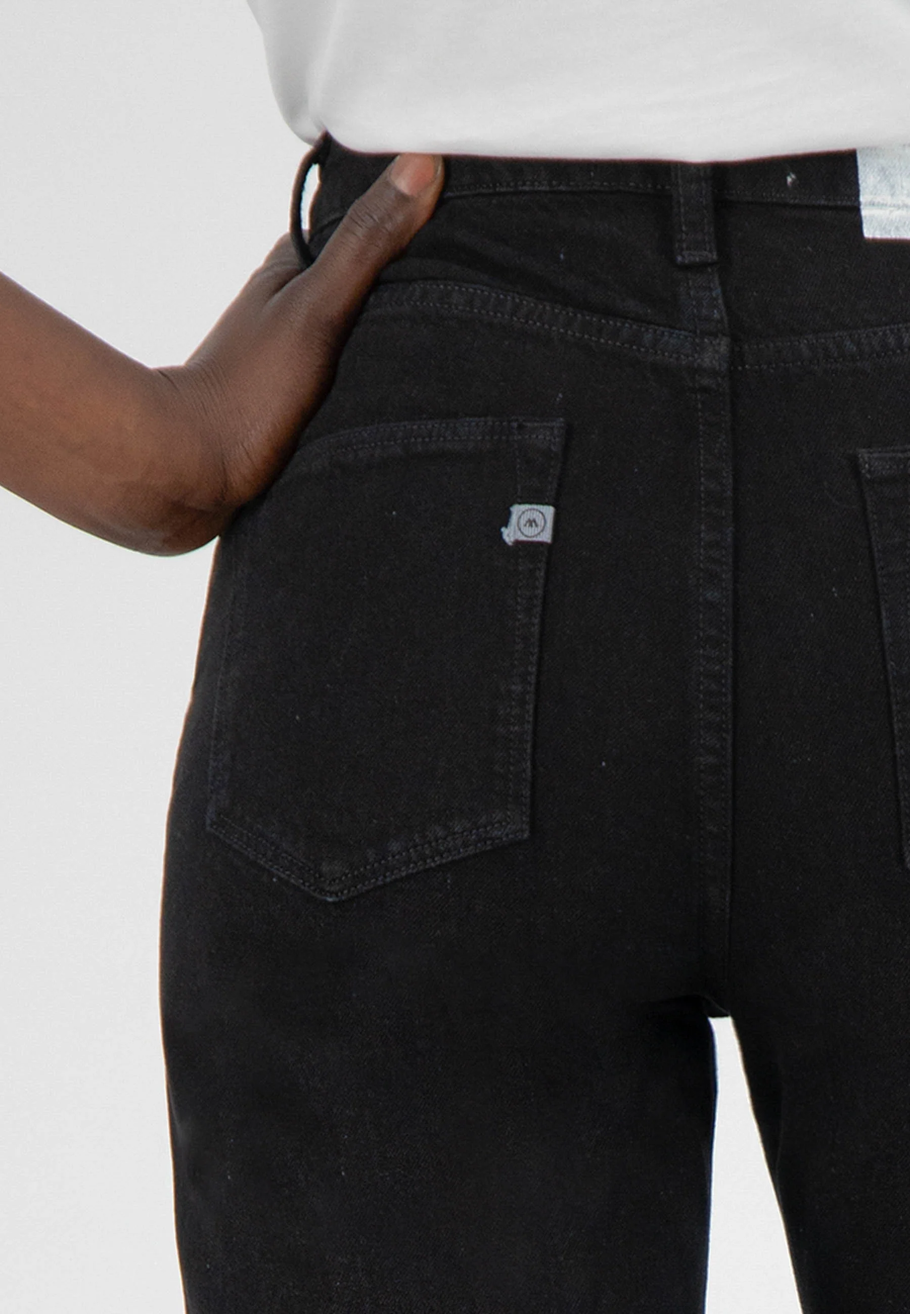 Relax Rose Jeans Dip Black