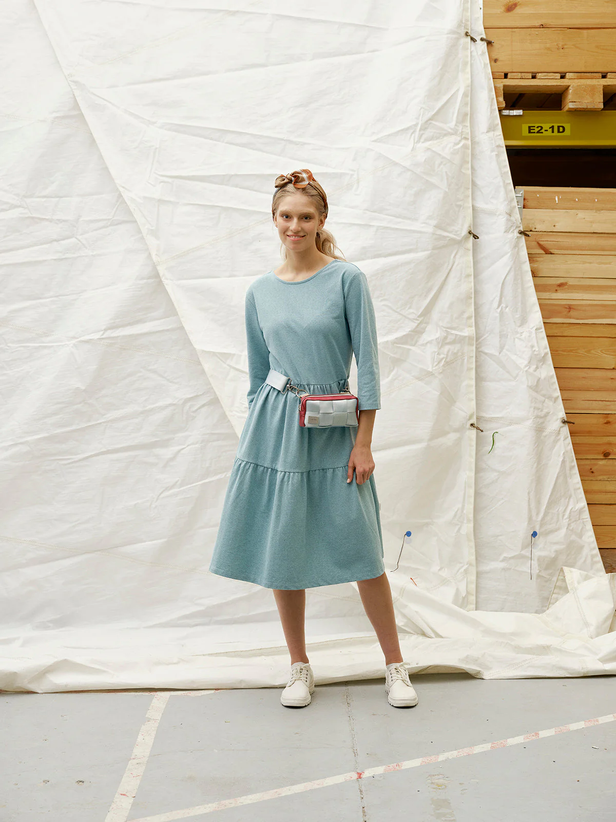 Sahara Bag Ice Blue / Cranberry