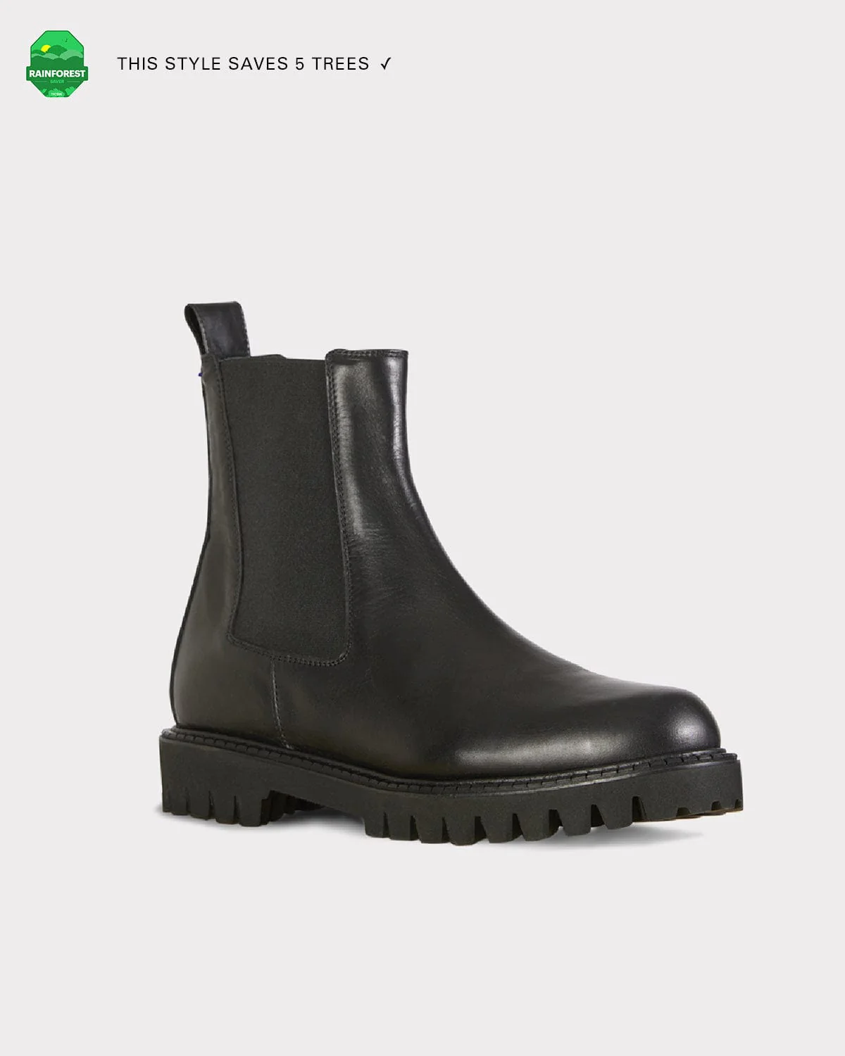 The Leather Lug Sole Black