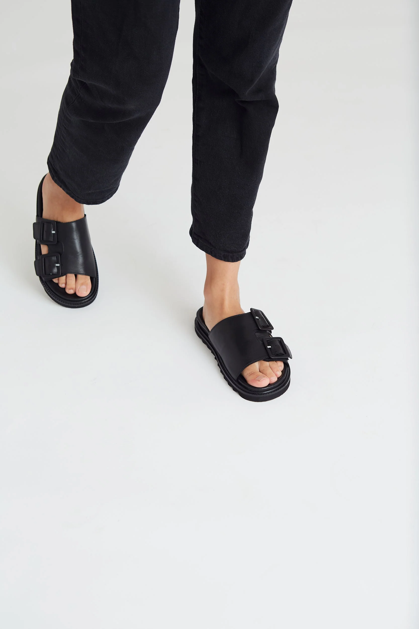 Black Chunky Sandals