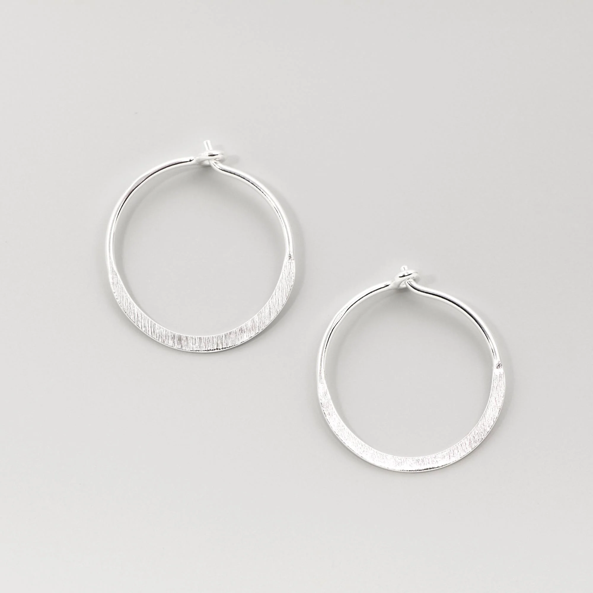 Satin Flat Hoops