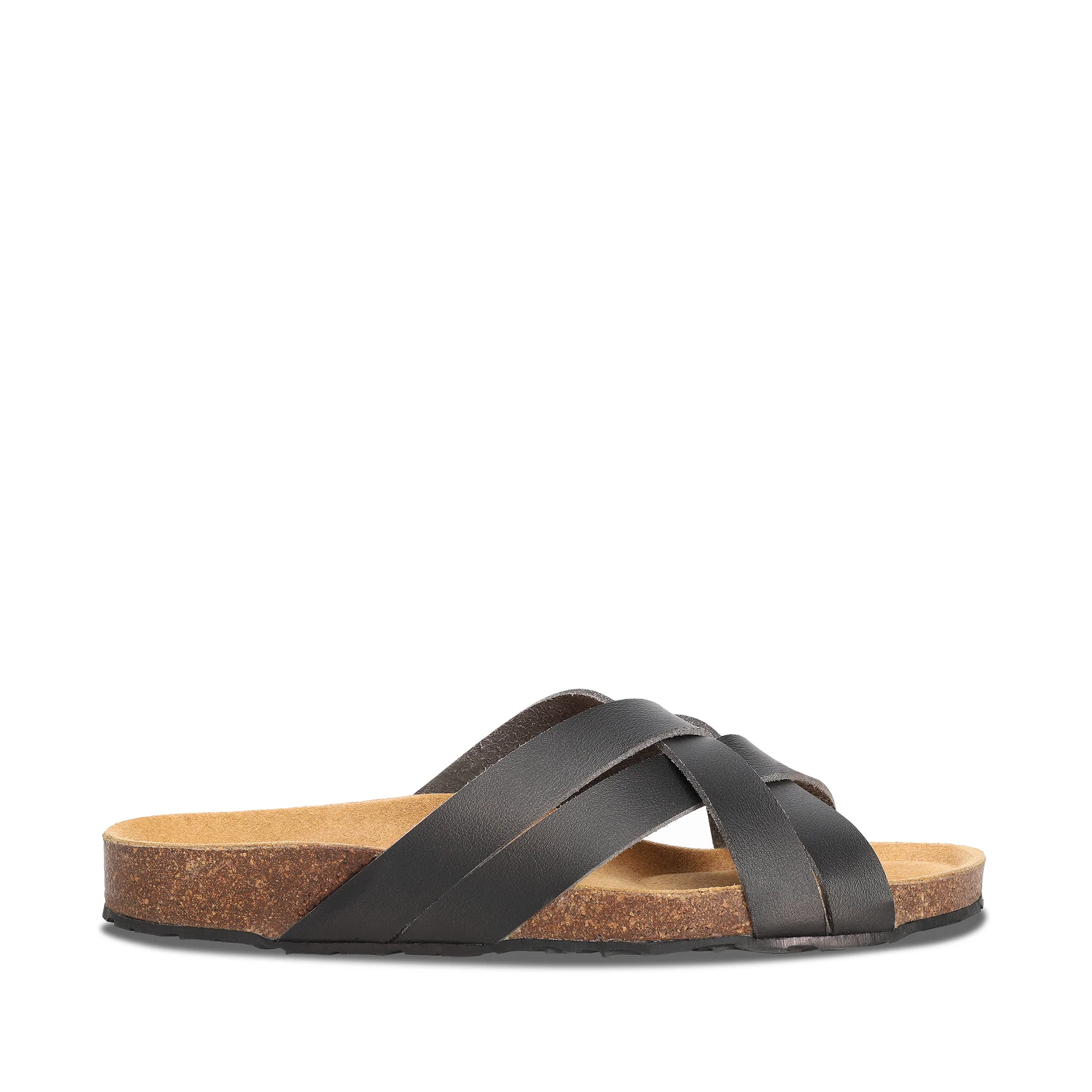 Lilac Black Vegan Ergonomic Cushioned Sandals