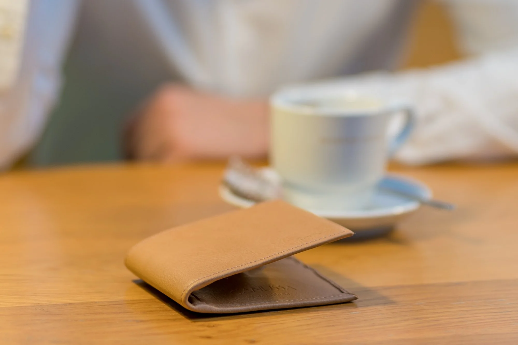 Slim Vegan Wallet Camel