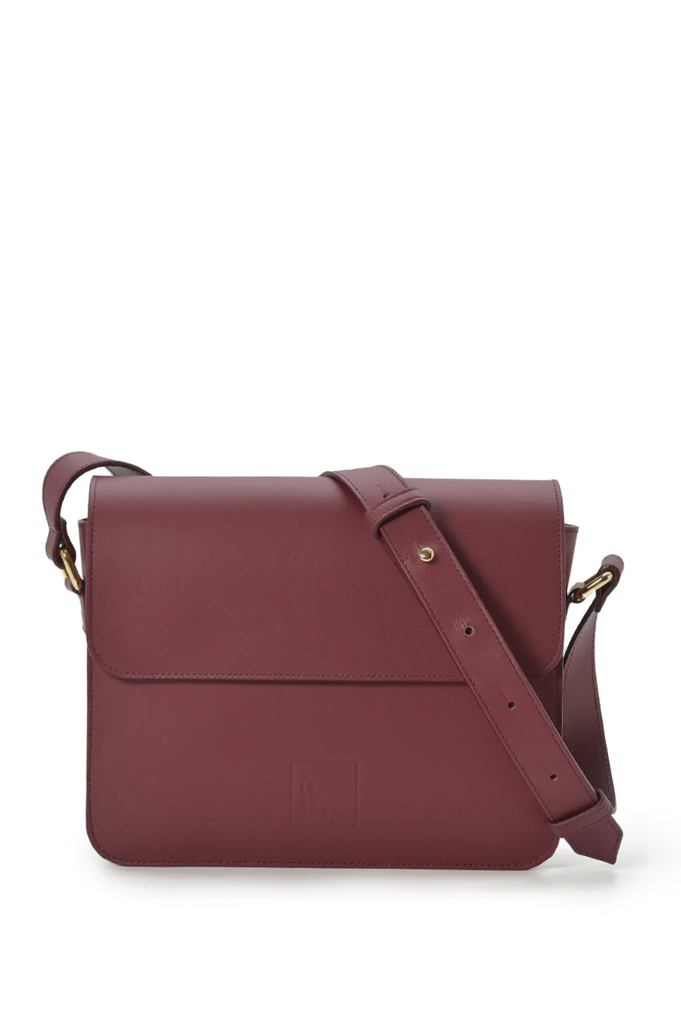 Square Shoulder Bag Burgundy