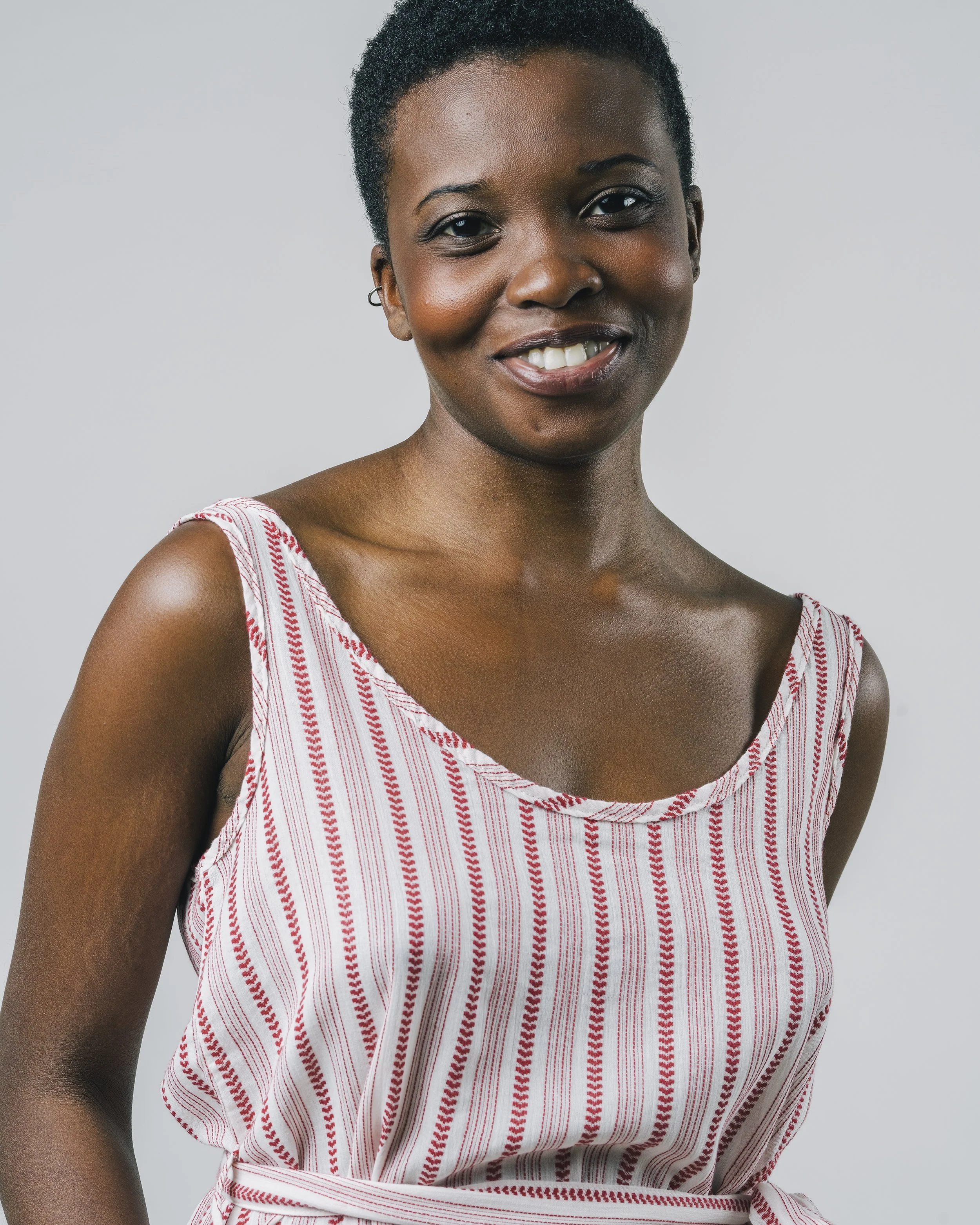 Ethnic Stripe Dress Red