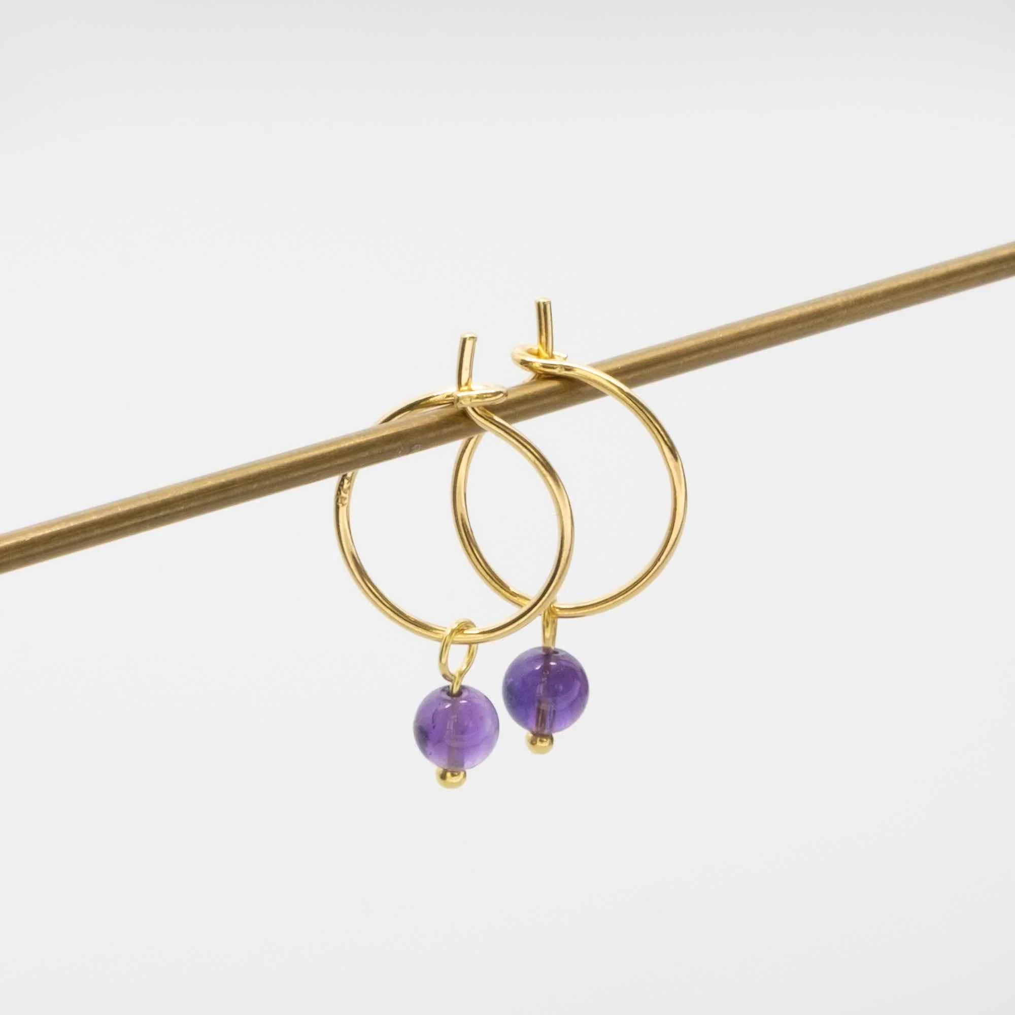 Gemstone Hoops