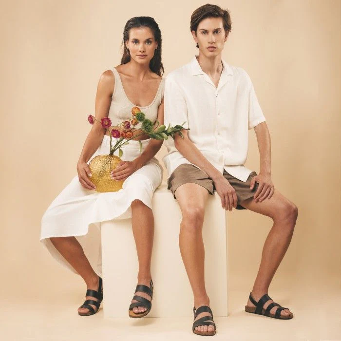 Madder Black Vegan Ergonomic Sandals
