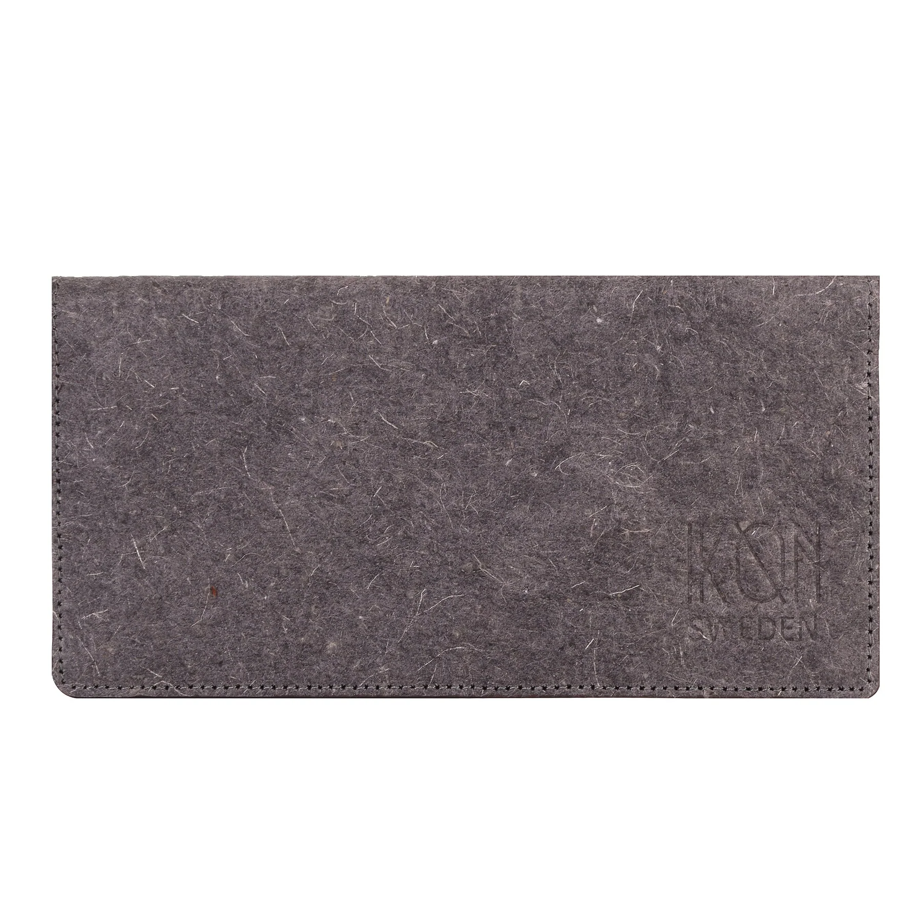 Coconut Leather Slim Wallet Dark Grey