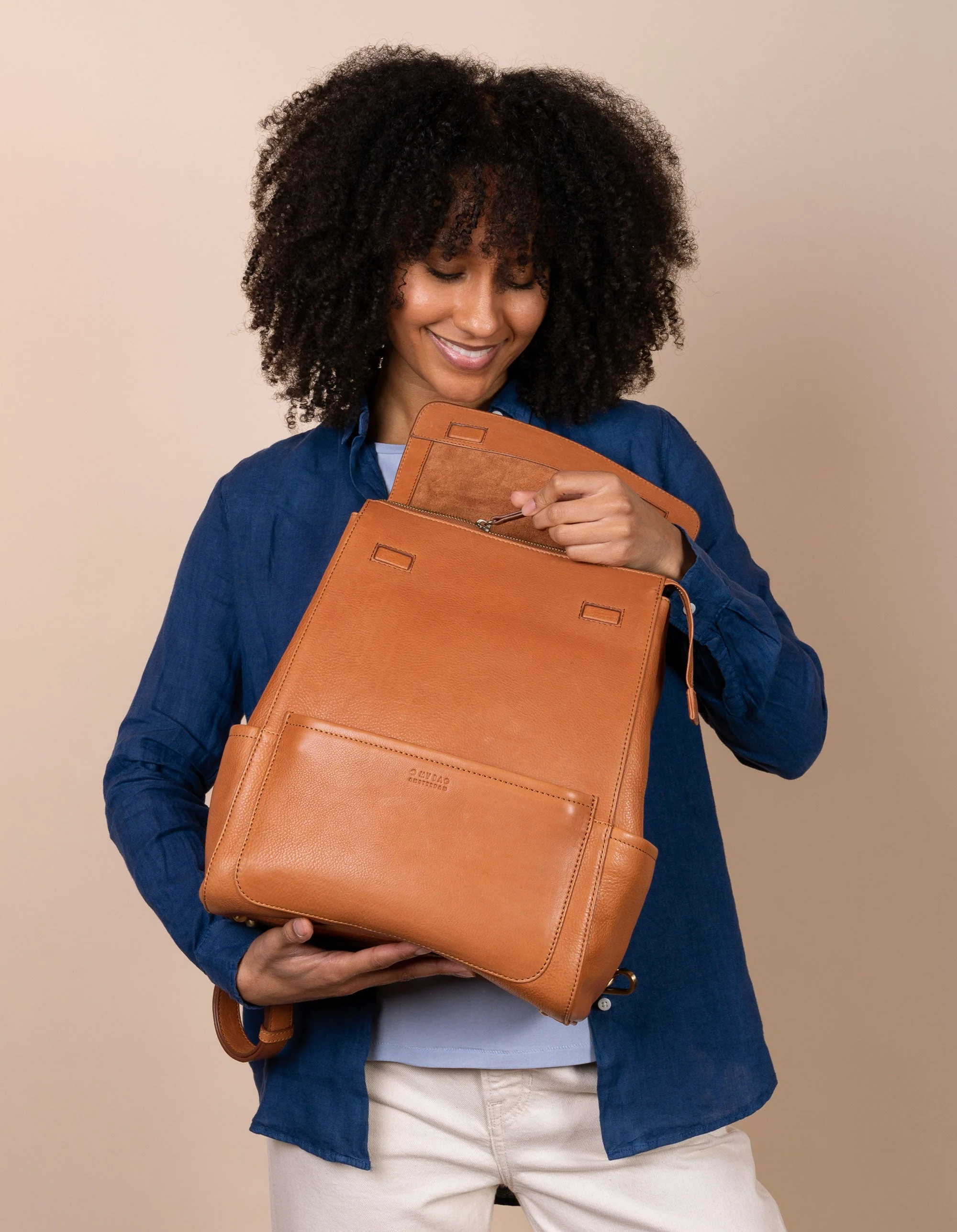 Jean Backpack Soft Grain Leather Wild Oak