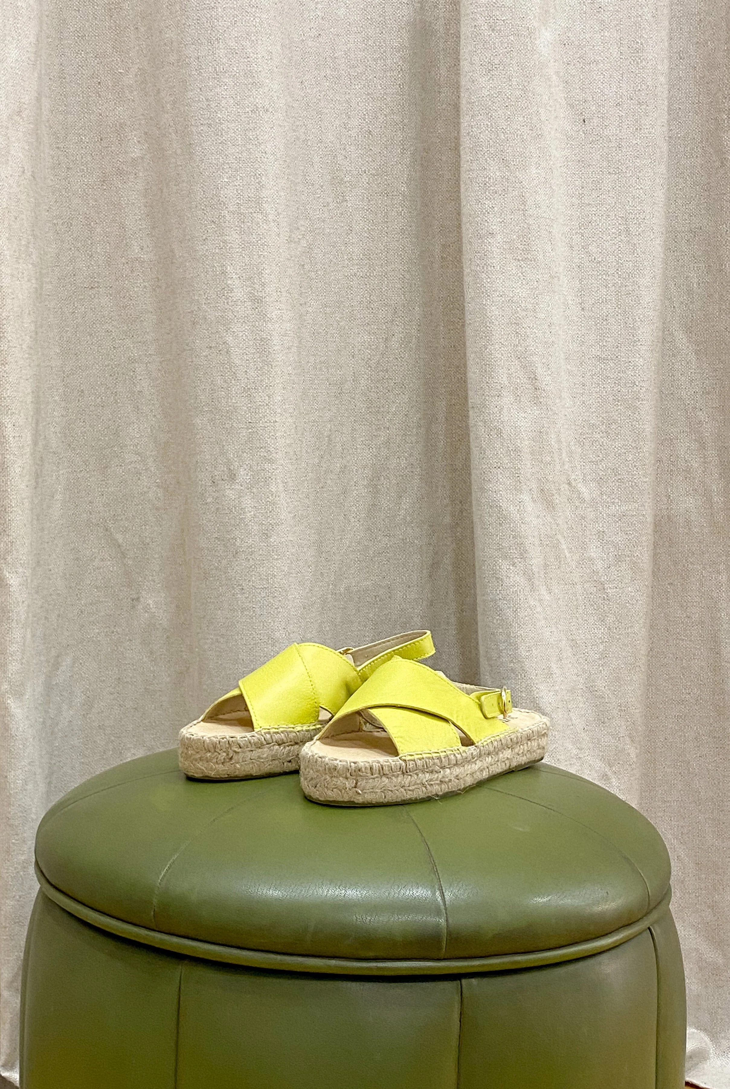 Lemon Crossed Sandal