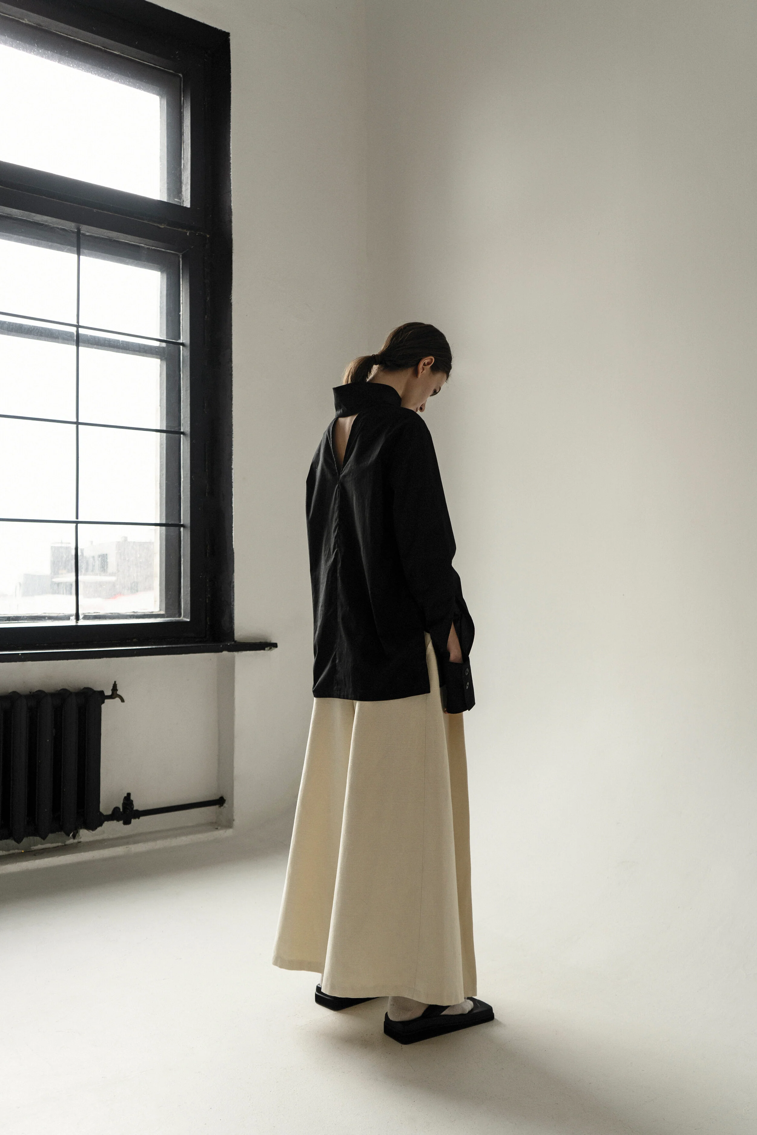 Black Deconstructed Shirt