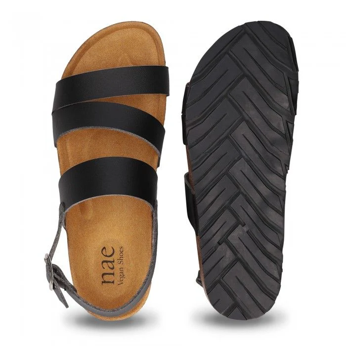 Madder Black Vegan Ergonomic Sandals