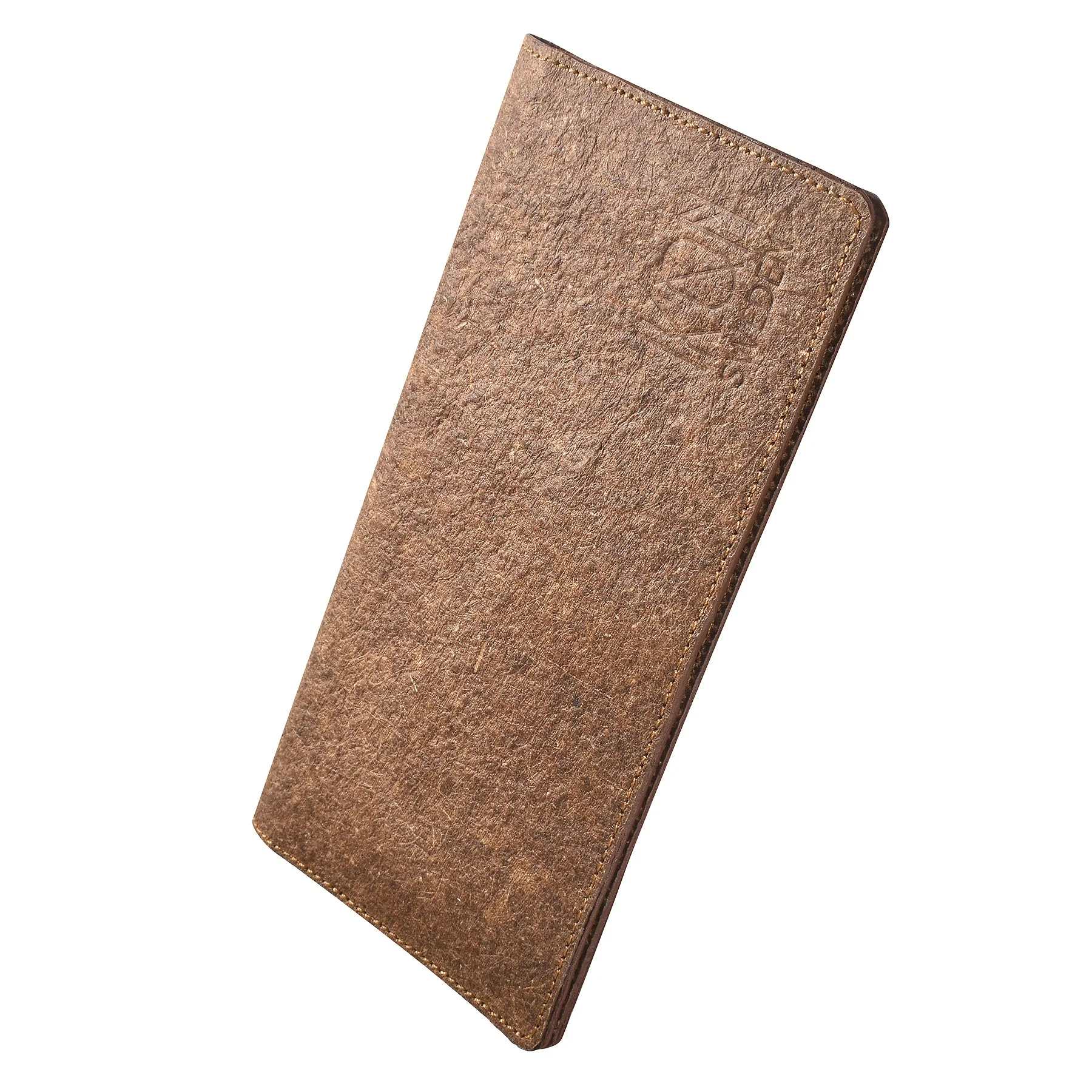 Coconut Leather Slim Wallet Cutch Brown