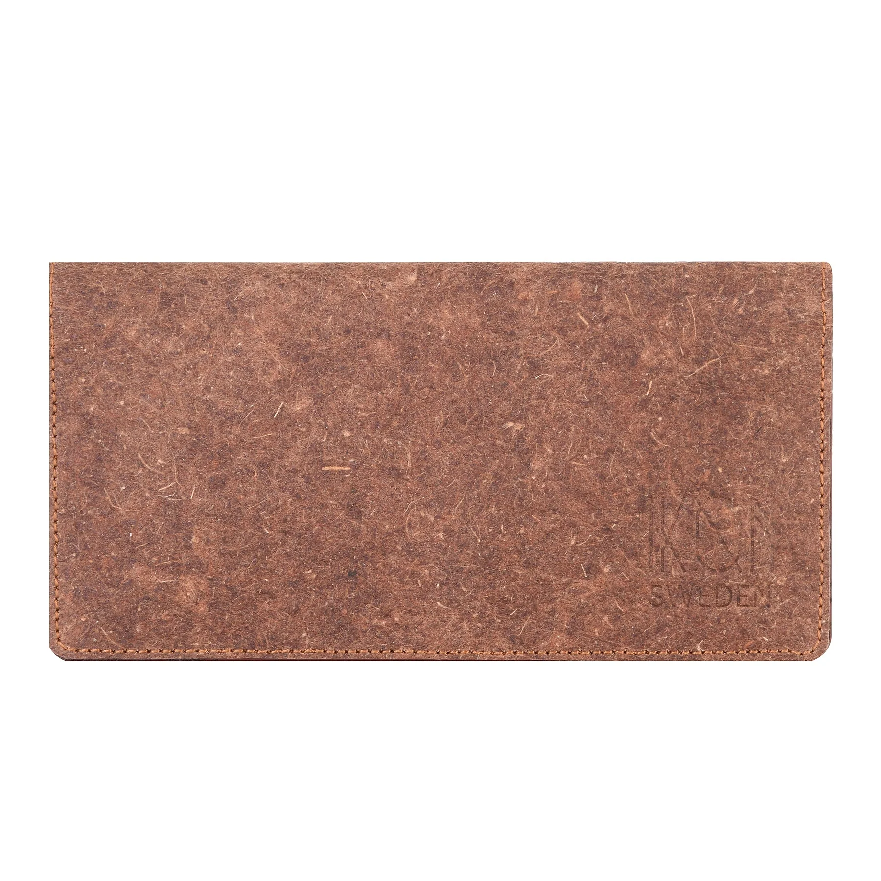 Coconut Leather Slim Wallet Cutch Brown