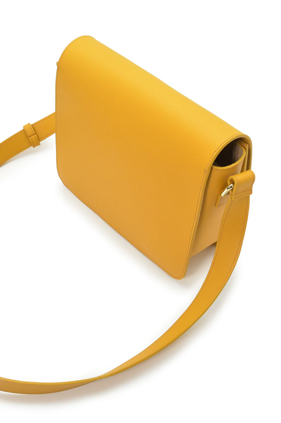 Squere Leather Shoulder Bag Mustard