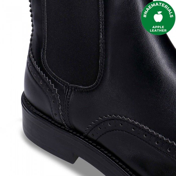 Sisi Black Chelsea Boots Vegan Brogue