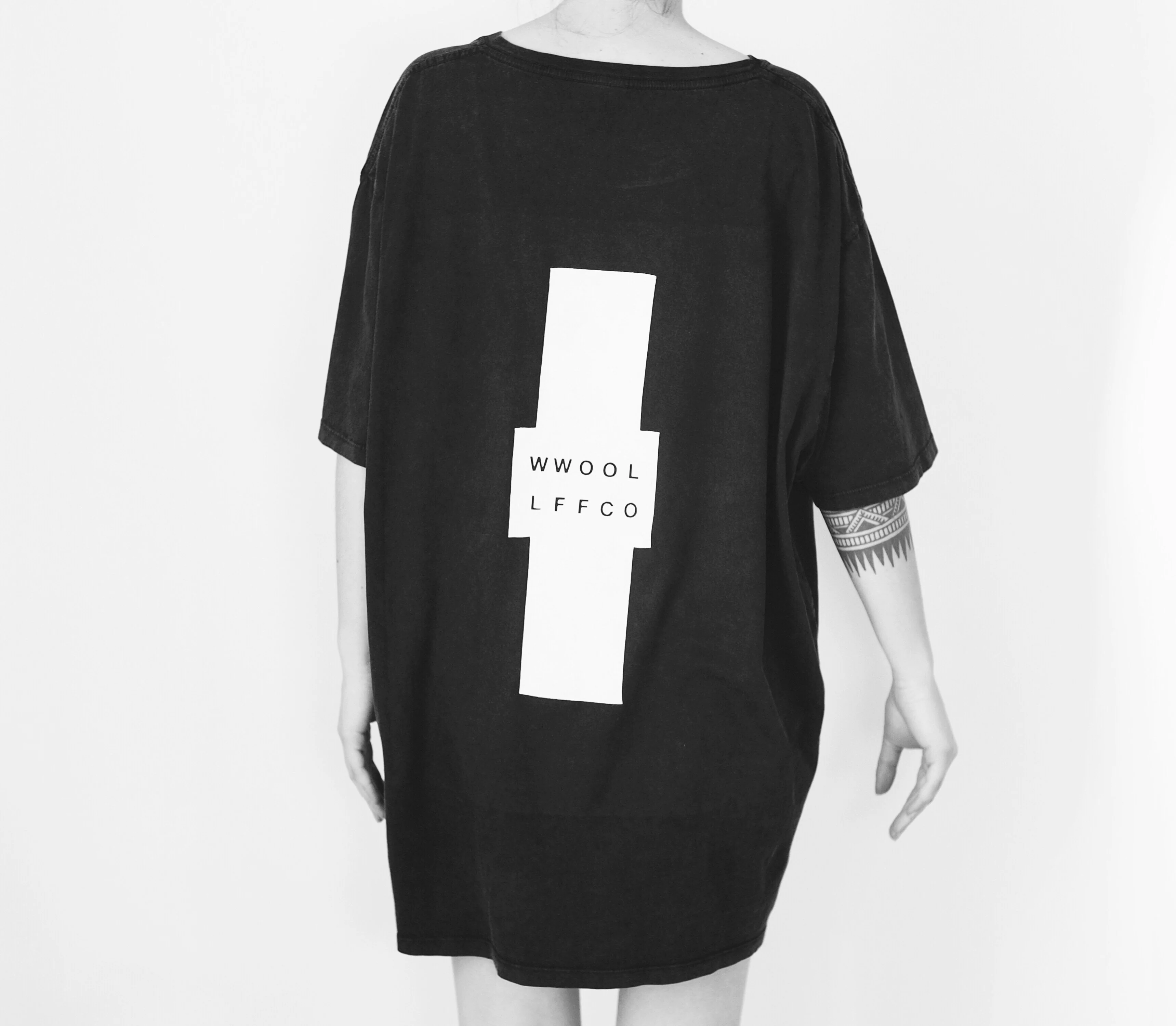 Oversized Stone Washed Black Tee