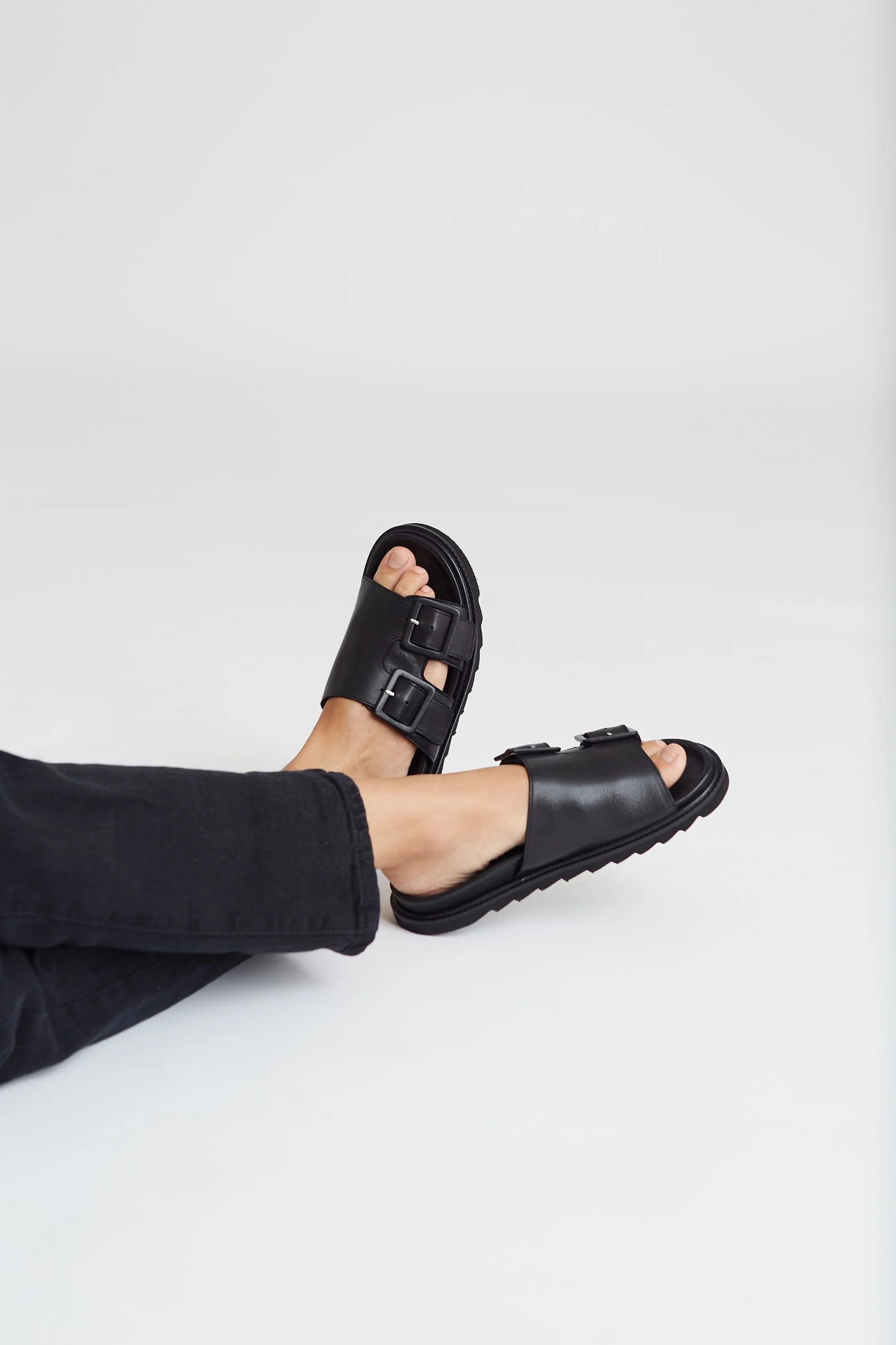 Black Chunky Sandals