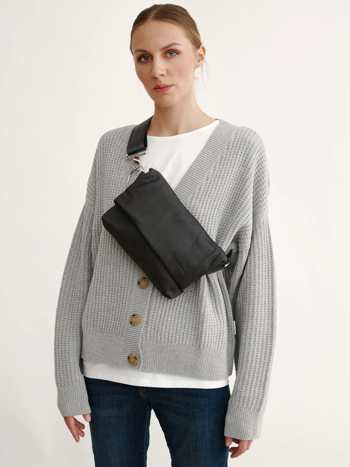 Pilke Belt Bag Black Leather