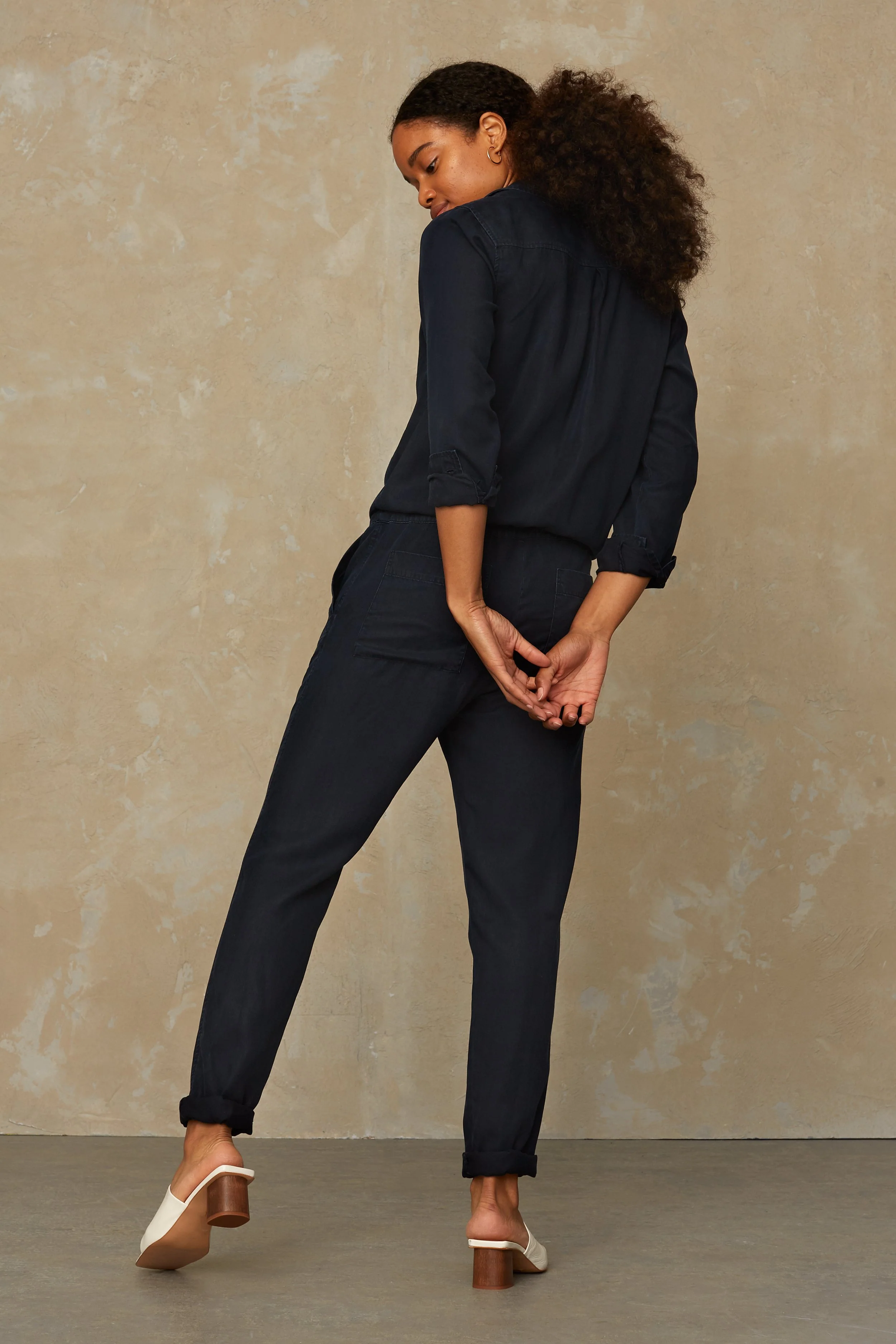 Stephanie Jumpsuit Blue Black
